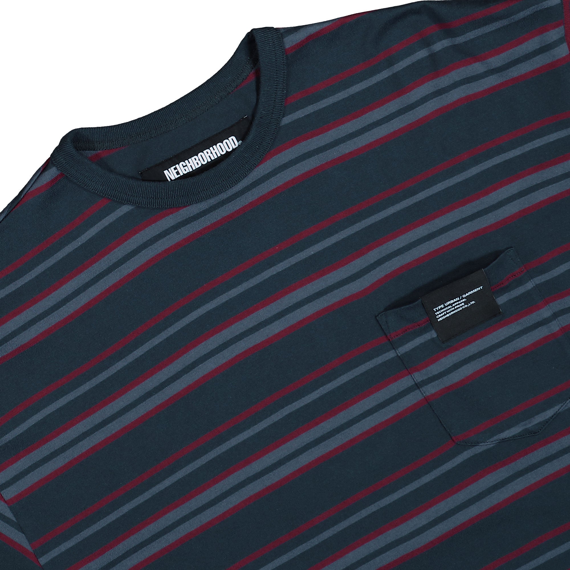 Neighborhood Border Crewneck-P SS Purple T-Shirt 251FPNH-CSM09 / Purple Detailfoto | Overkill