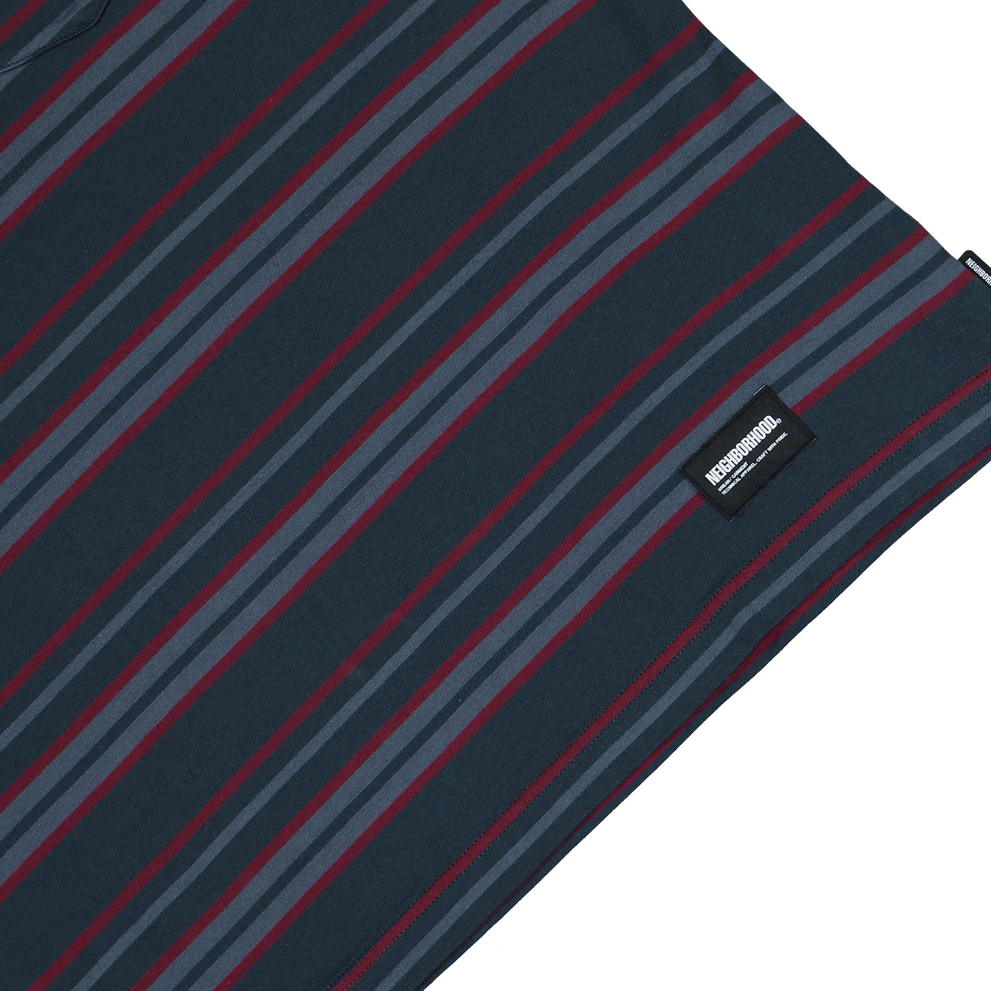 Neighborhood Border Crewneck-P SS Purple T-Shirt 251FPNH-CSM09 / Purple Detail View 1 | Overkill