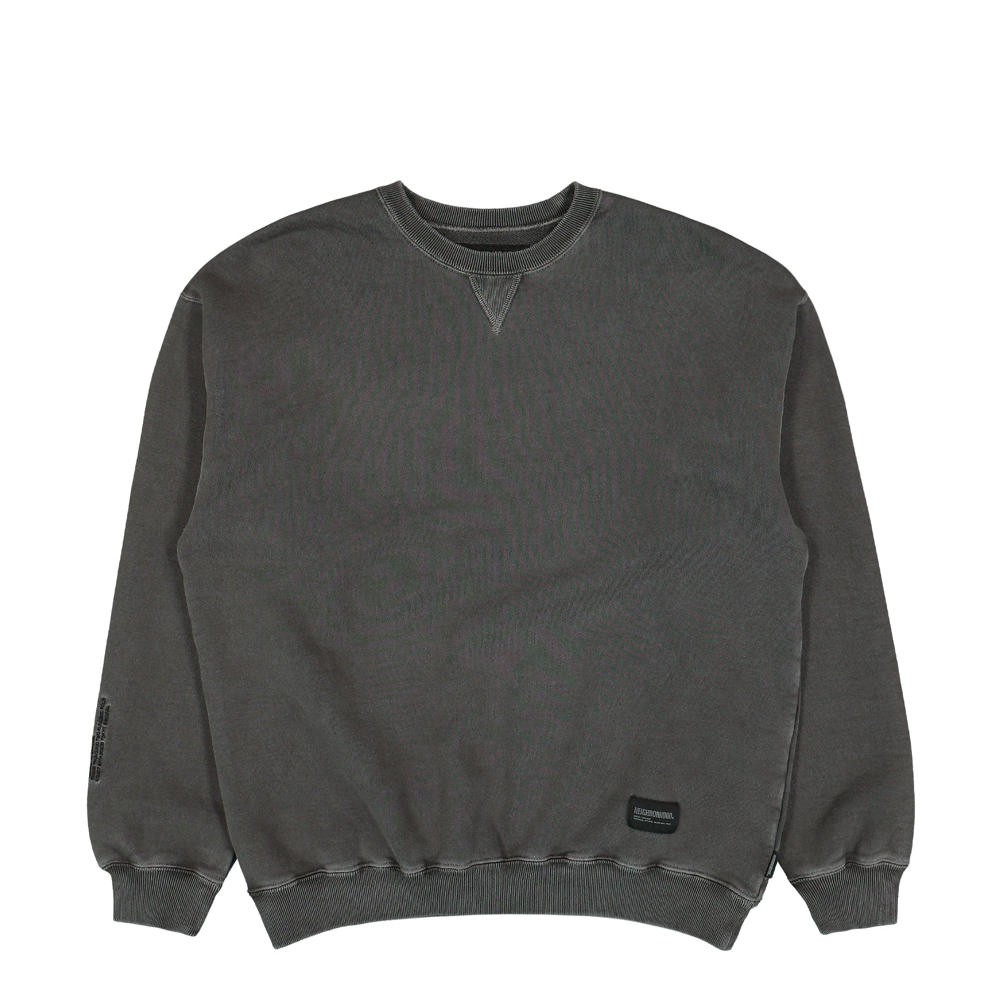 Neighborhood Pigment Dyed Sweat Shirt LS Black Sweatshirts 251FPNH-CSM10 / Black | Overkill
