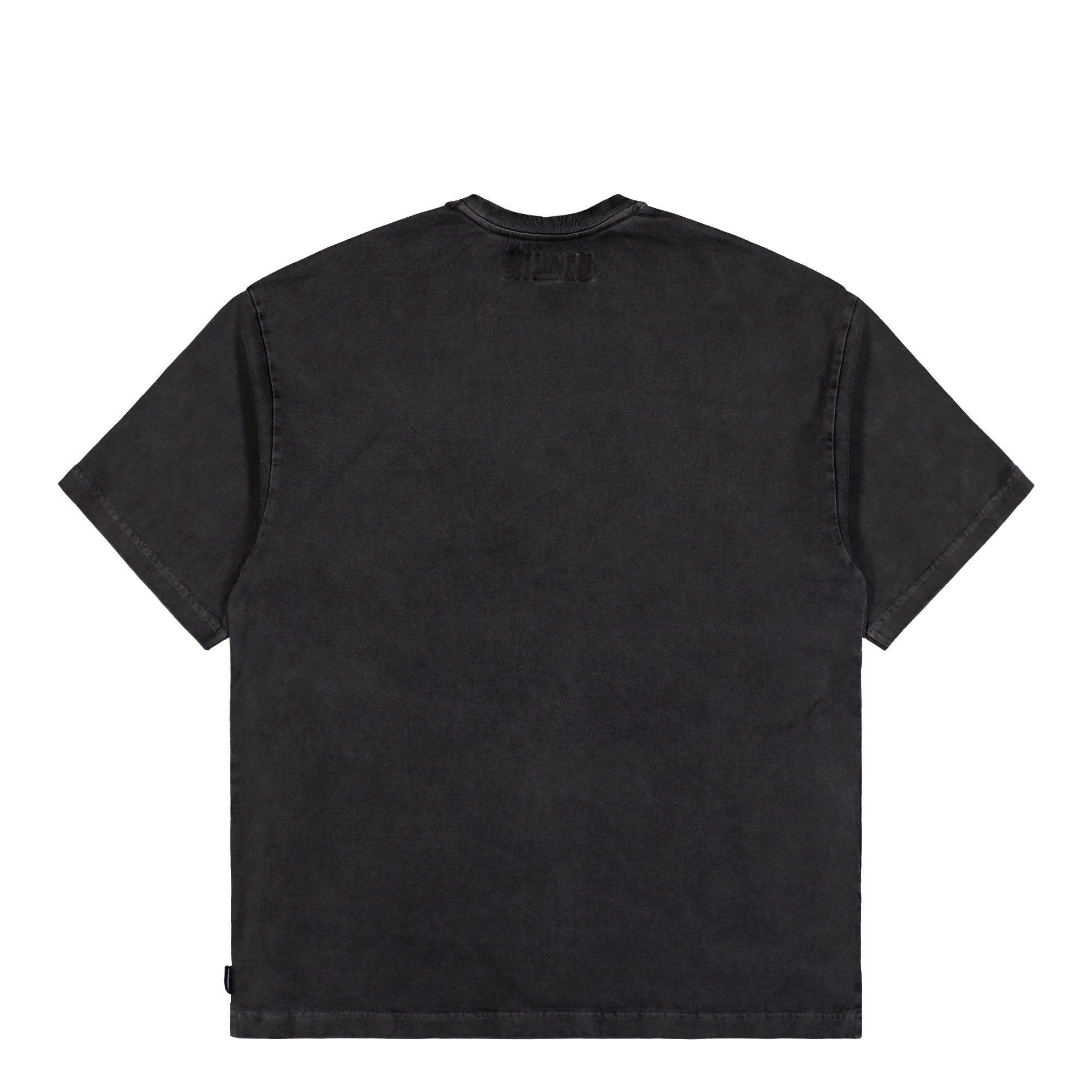 Neighborhood Pigment Dyed Crewneck SS Black T-Shirt 251FPNH-CSM13 / Black Close-up | Overkill