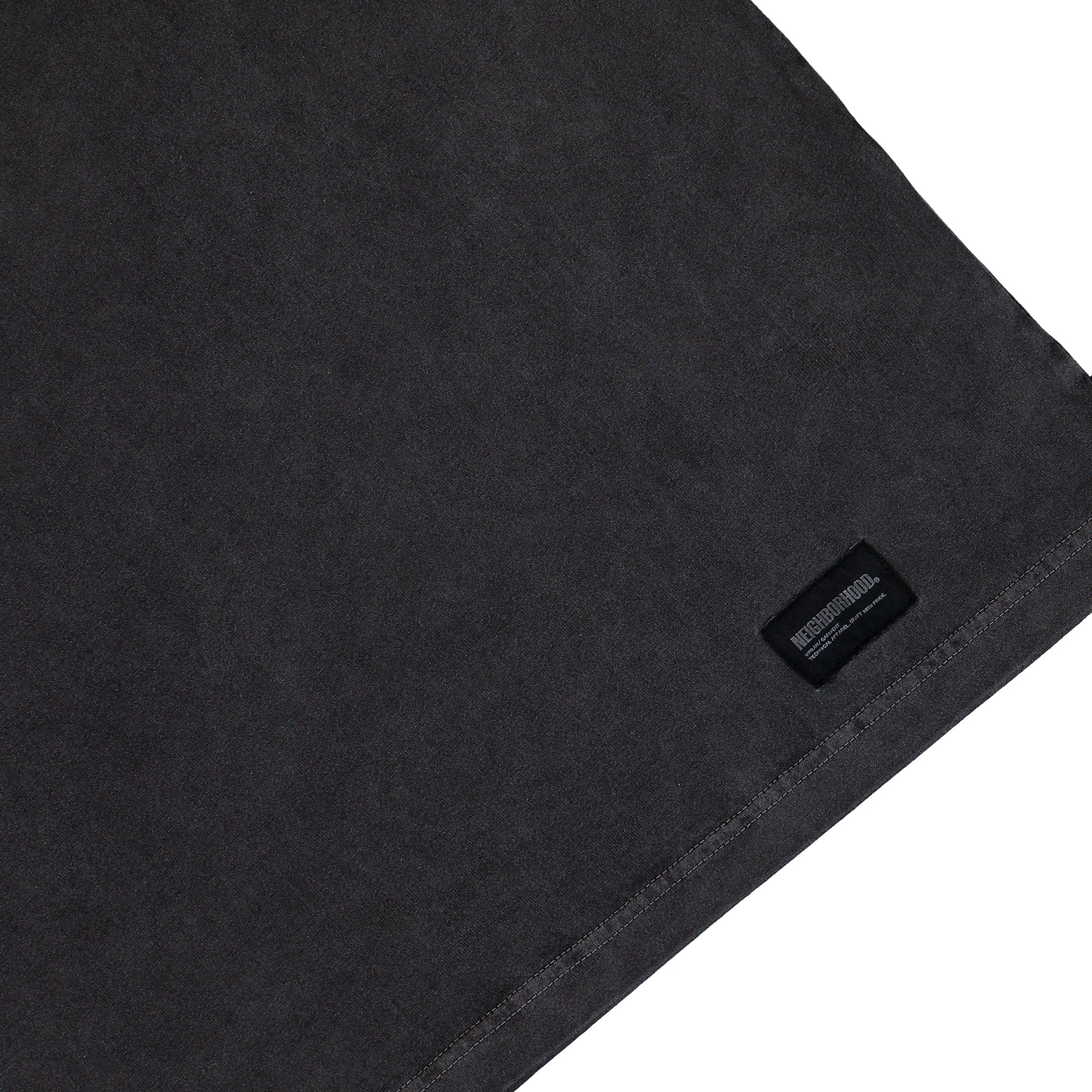 Neighborhood Pigment Dyed Crewneck SS Black T-Shirt 251FPNH-CSM13 / Black Detail View 1 | Overkill