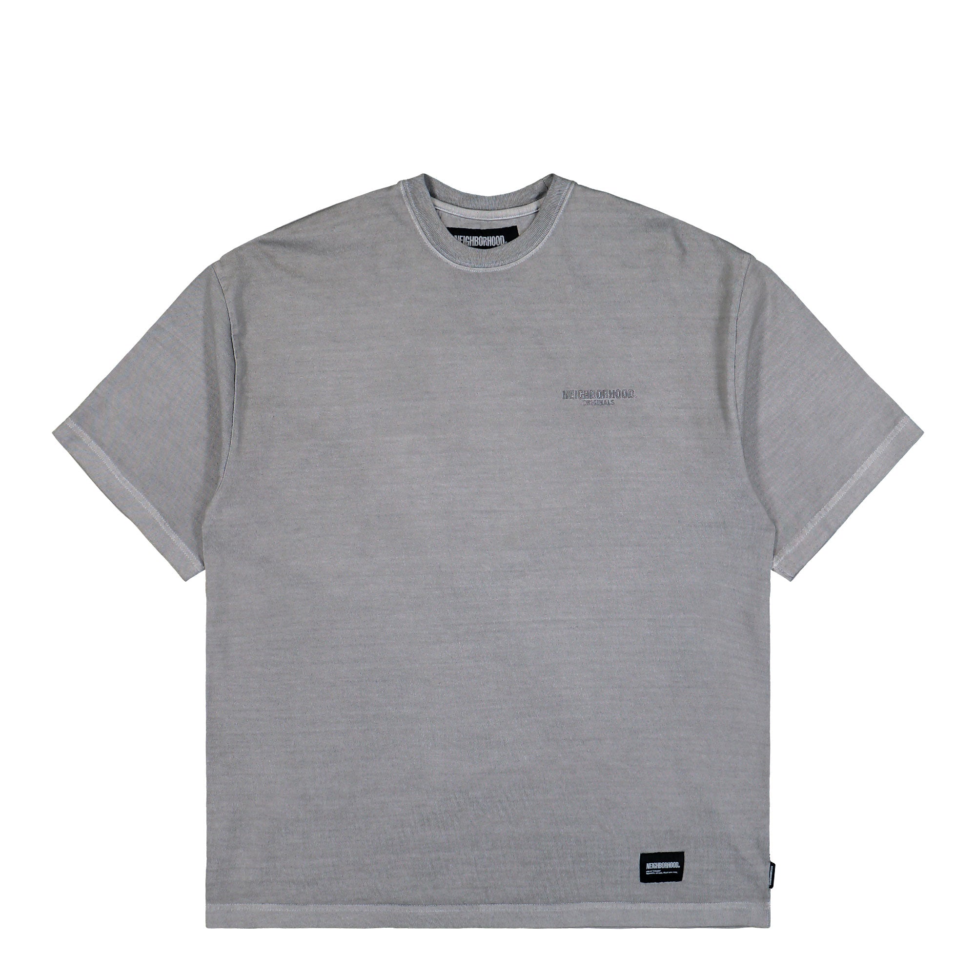 Neighborhood Pigment Dyed Crewneck SS Gray T-Shirt 251FPNH-CSM13 / Gray | Overkill