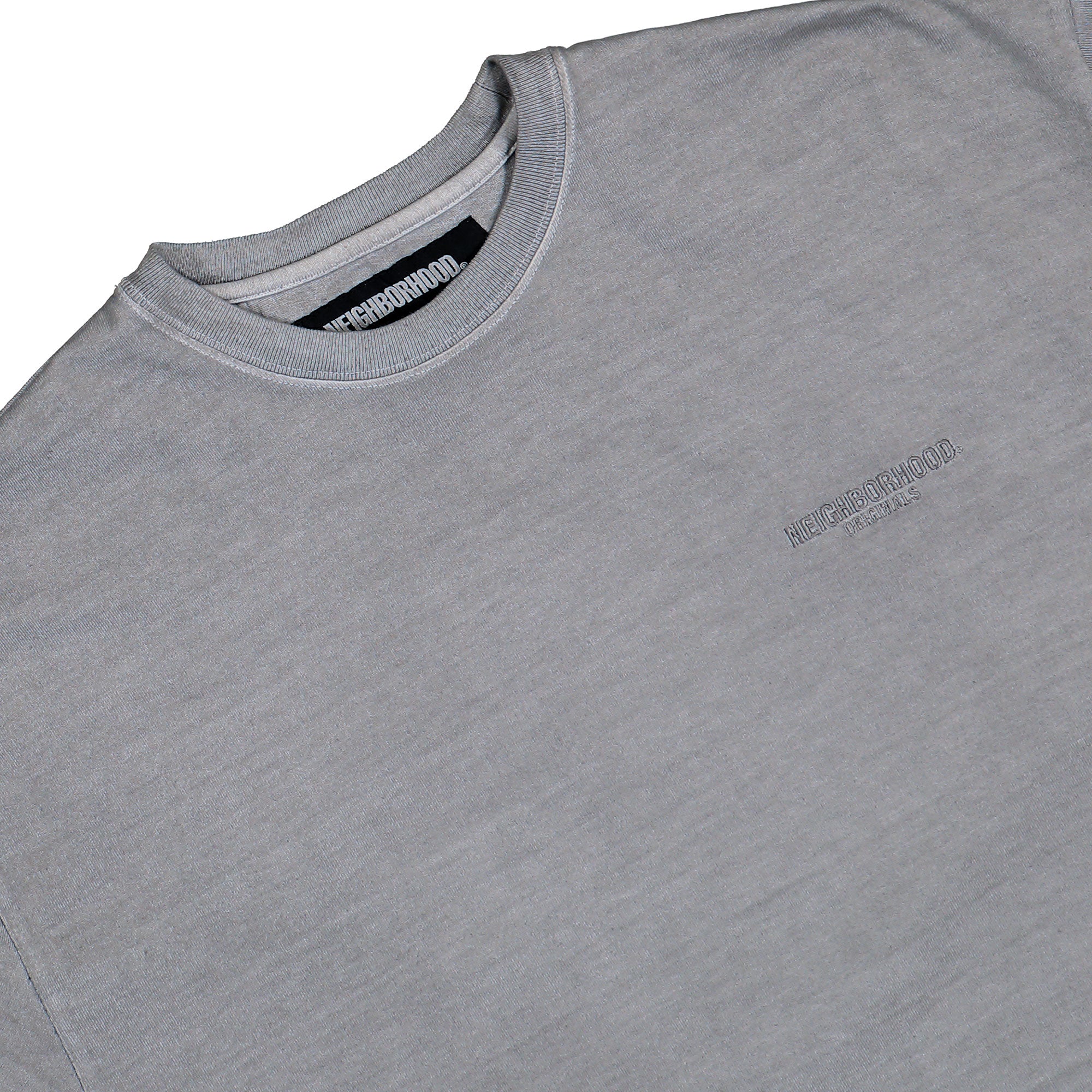 Neighborhood Pigment Dyed Crewneck SS Gray T-Shirt 251FPNH-CSM13 / Gray Detailfoto | Overkill