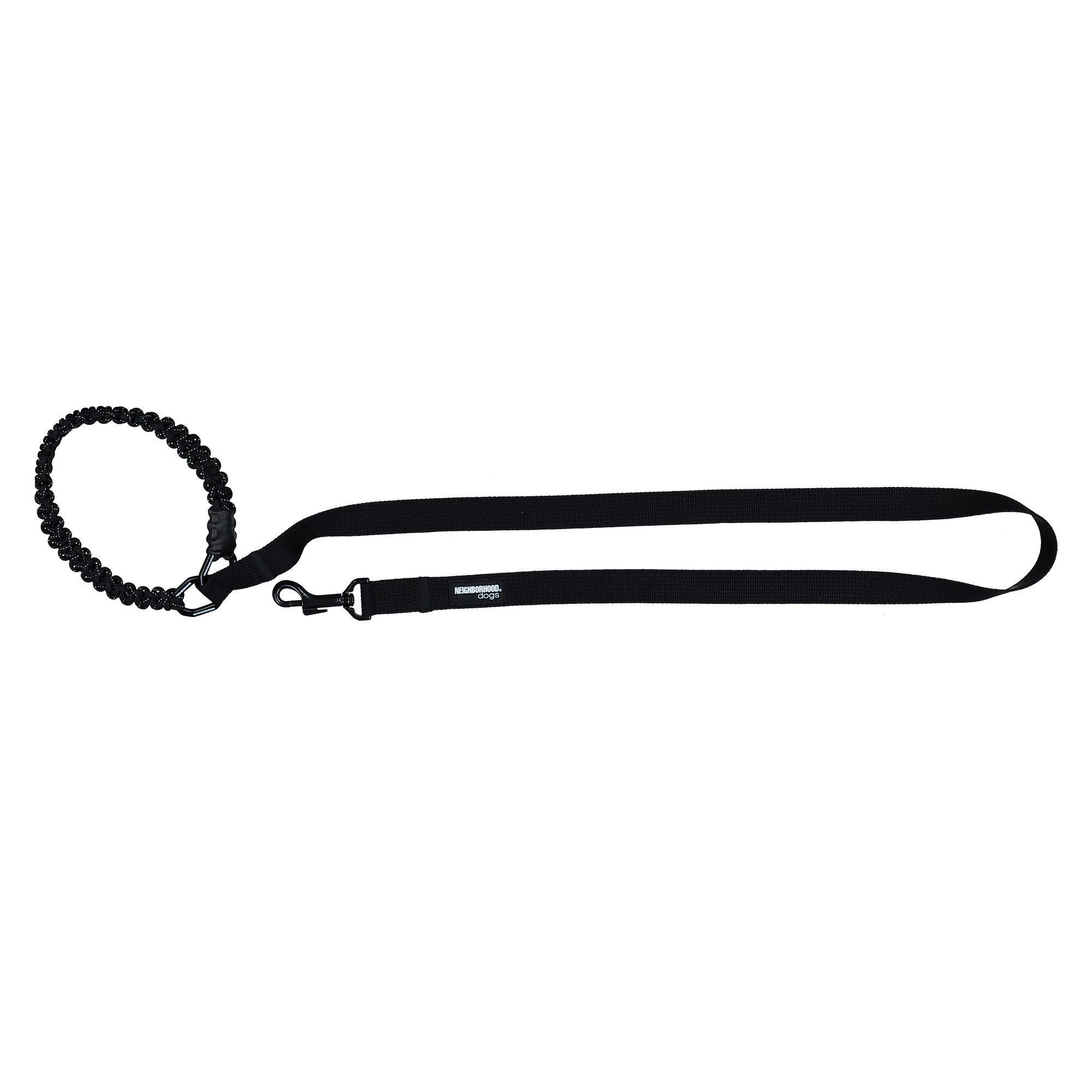 Neighborhood Dog Leash Wide Black Dog Leash 251MTNH-AC04 / Black Close-up | Overkill
