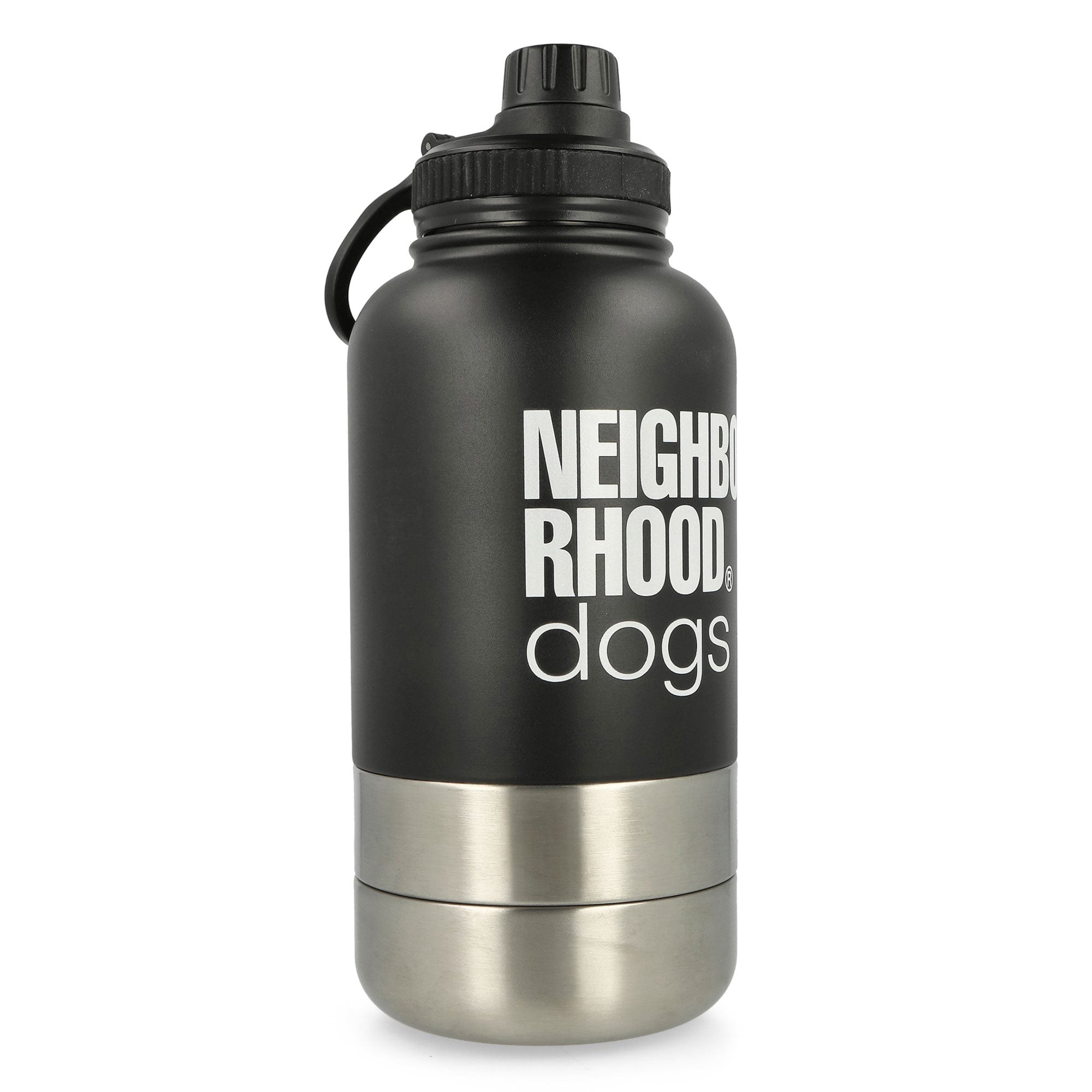 Neighborhood Dog Travel Bottle Black Travel Pet Bowls 251MYNH-AC06 / Black Close-up | Overkill