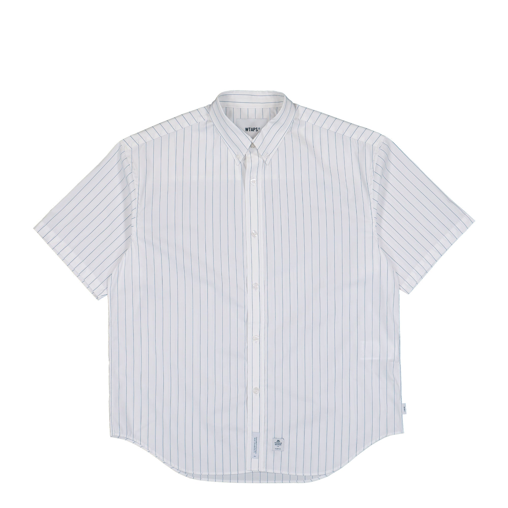 WTAPS BD 03 / SS Cotton. Broadcloth. Textile. Thomas Mason Blue Shirt 251TQDT-SHM07 / Blue | Overkill