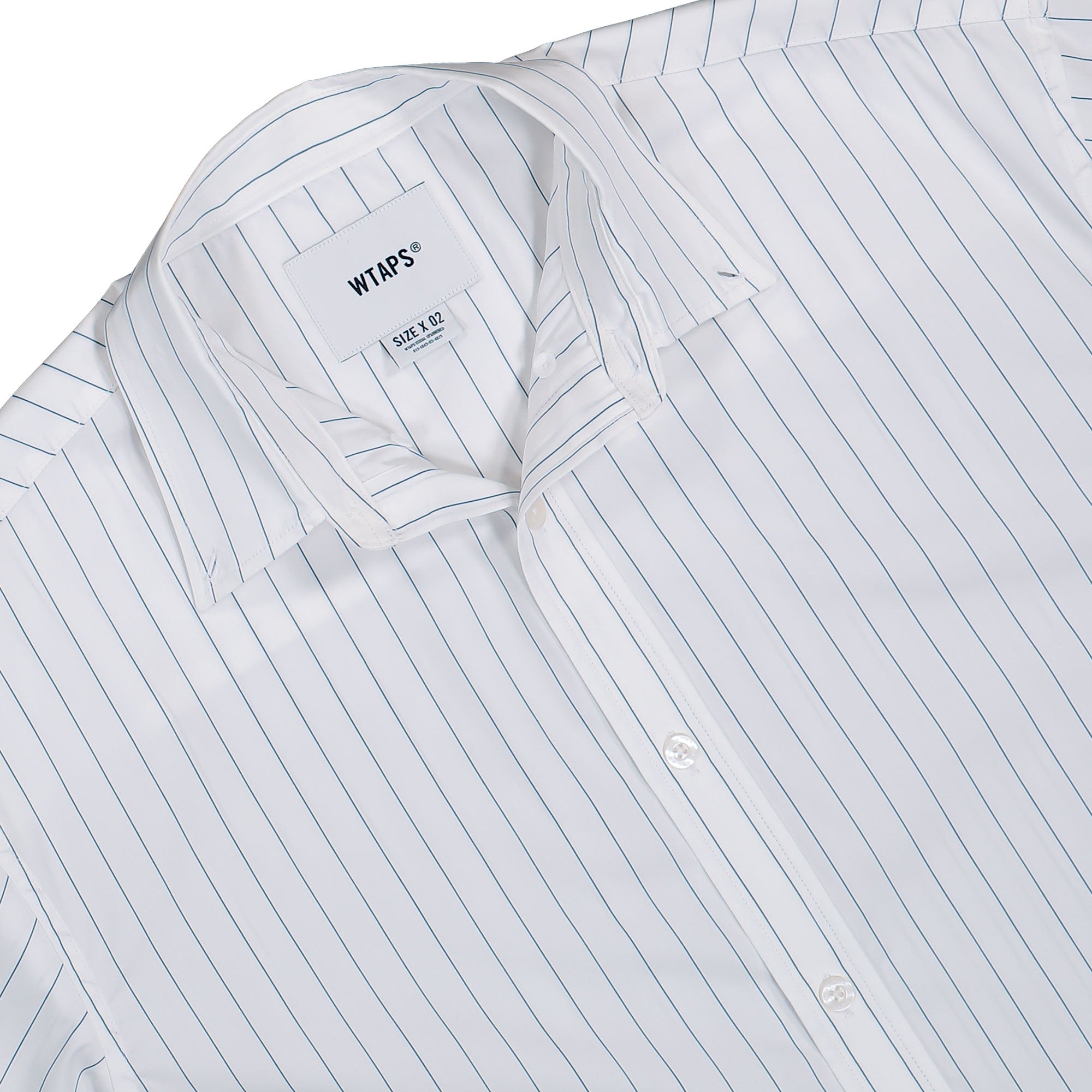 WTAPS BD 03 / SS Cotton. Broadcloth. Textile. Thomas Mason Blue Shirt 251TQDT-SHM07 / Blue Detailfoto | Overkill