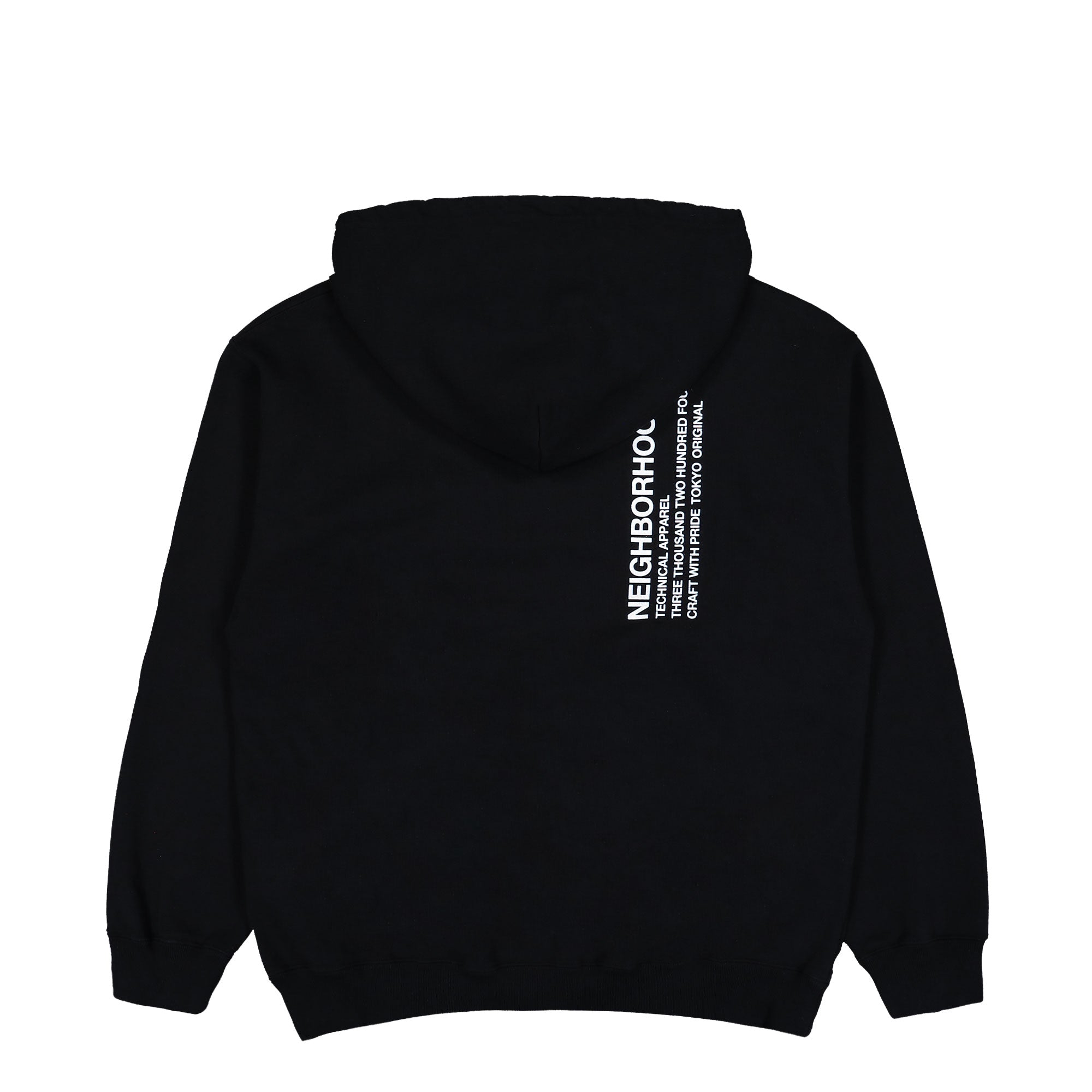 Neighborhood Solid Sweat Zip Hoodie LS Black Hoodies 251UWNH-CSM05 Detailfoto | Overkill
