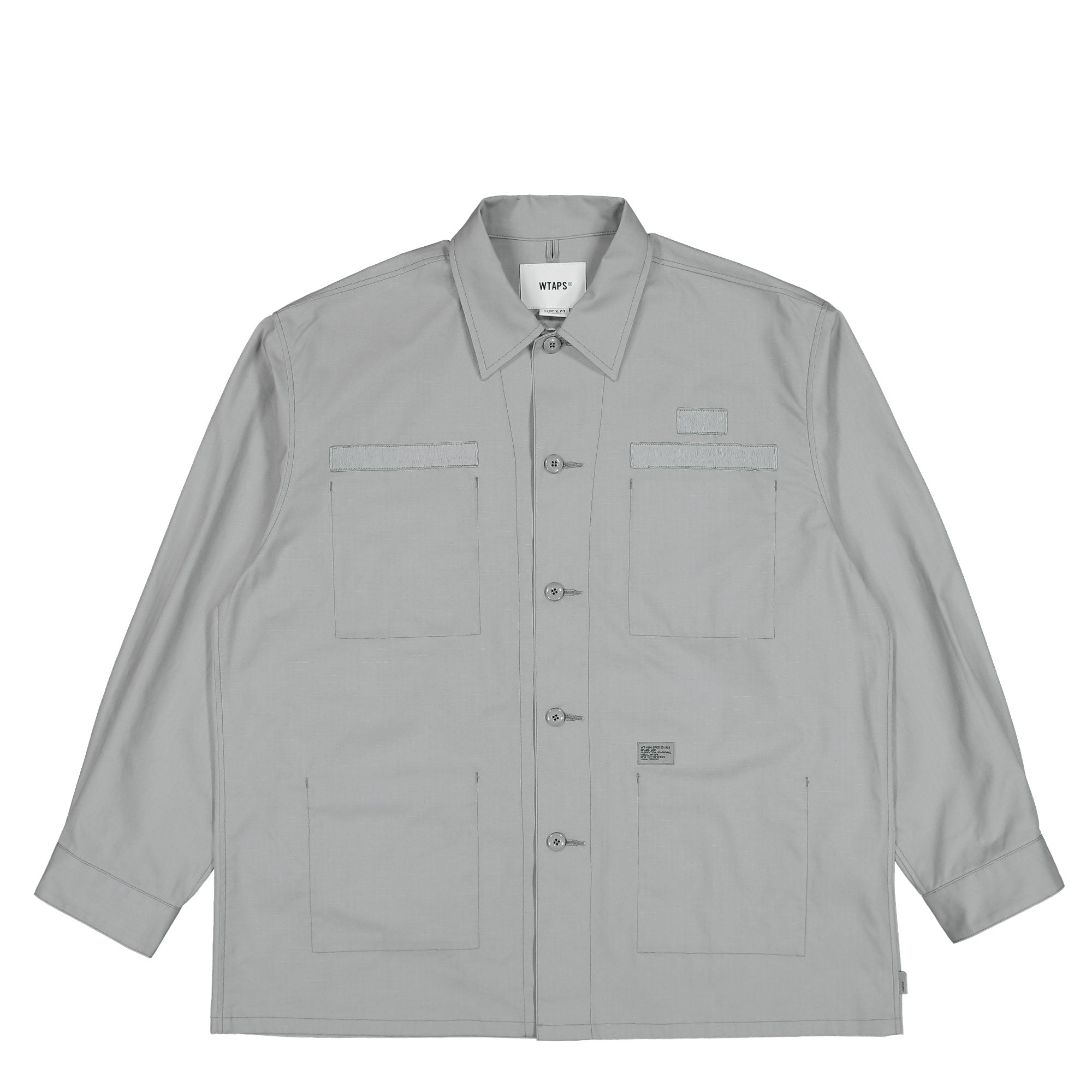 WTAPS JMOD 01 / LS / Cotton. Ripstop Gray Shirts 251WVDT-SHM01 | Overkill