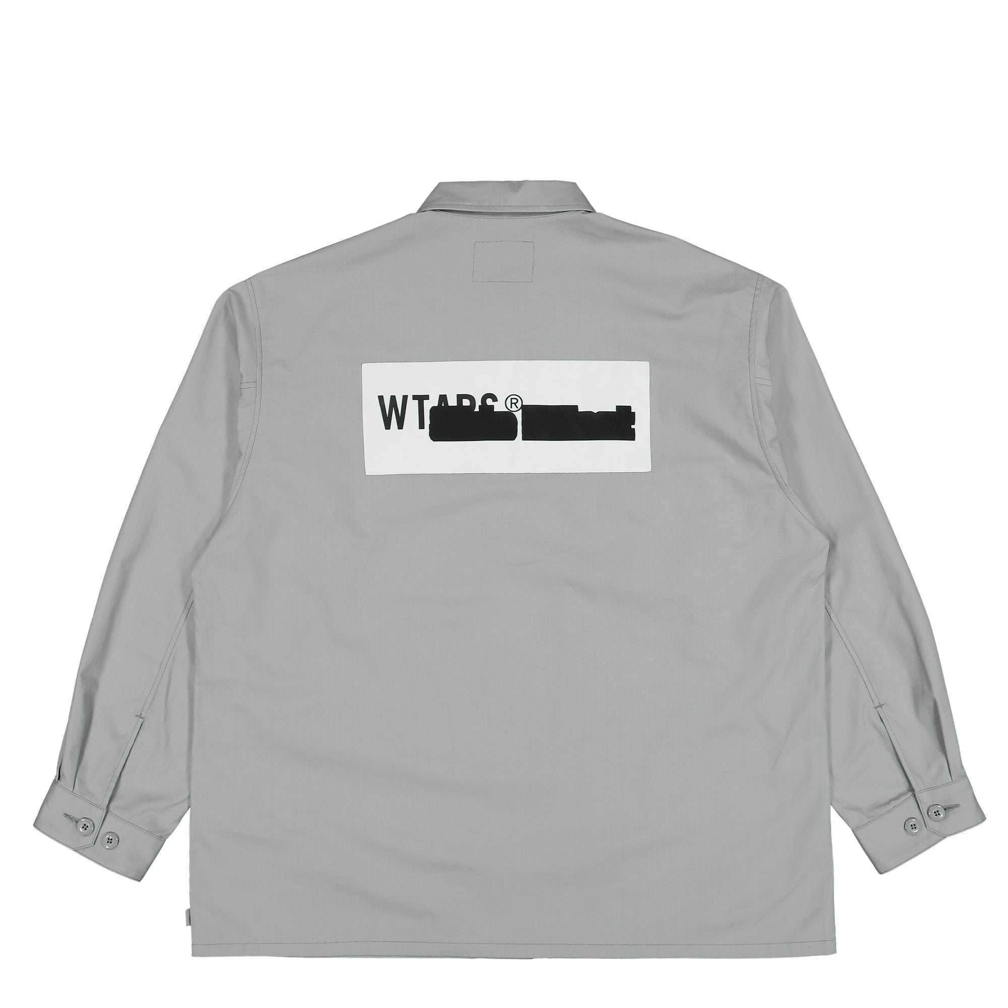 WTAPS JMOD 01 / LS / Cotton. Ripstop Gray Shirts 251WVDT-SHM01 Close-up | Overkill