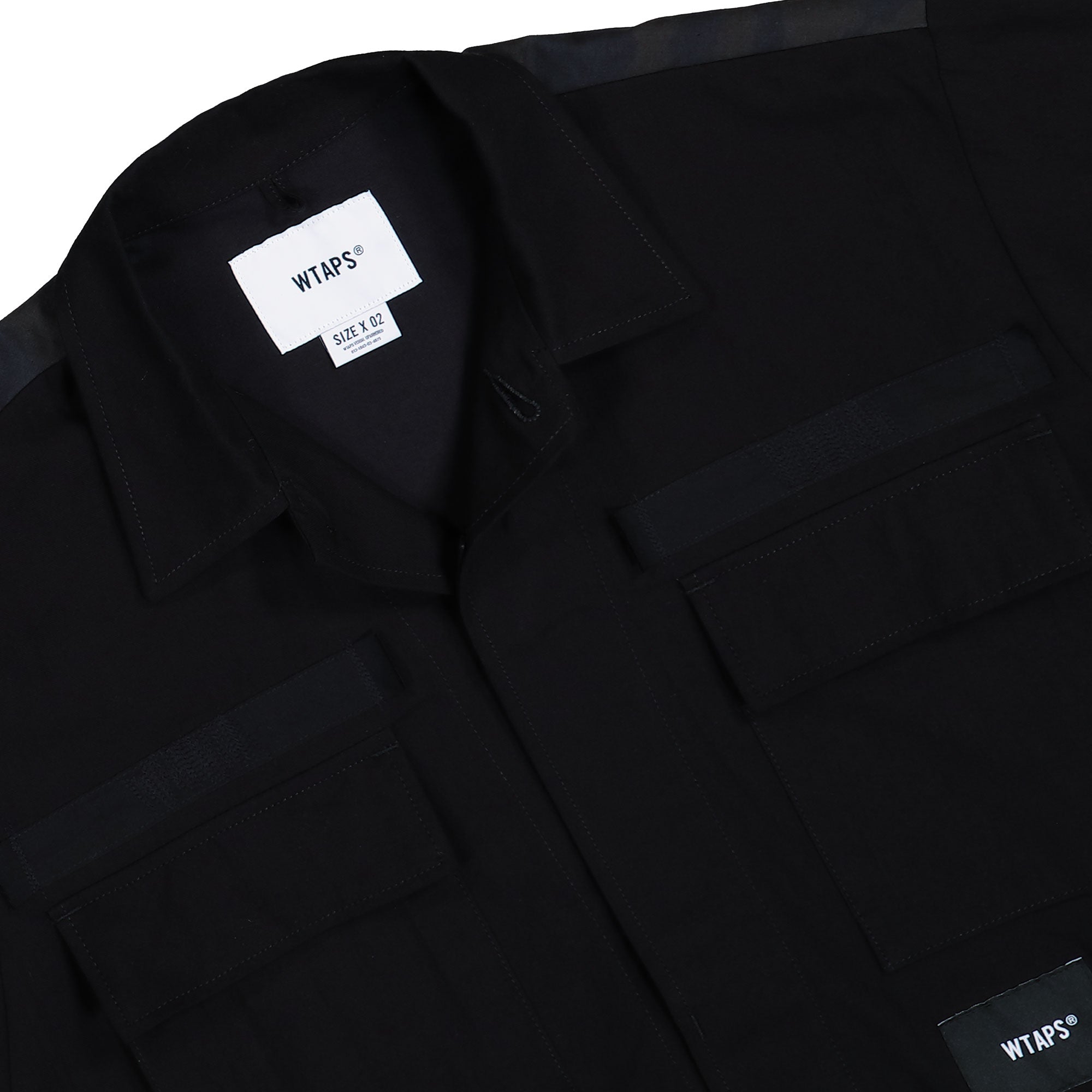 WTAPS Veiny / LS / Cotton. Twill Black Shirts 251WVDT-SHM03 Close-up | Overkill