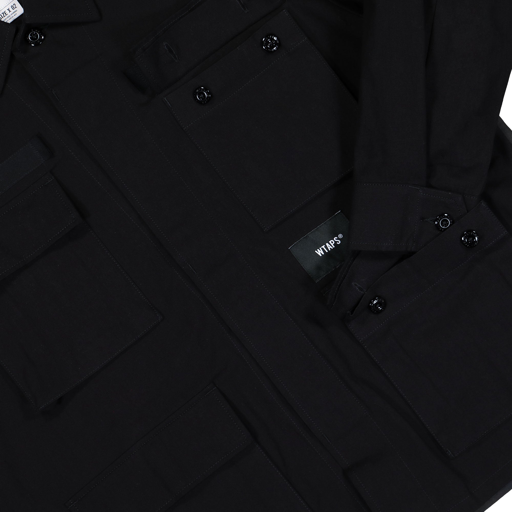 WTAPS Veiny / LS / Cotton. Twill Black Shirts 251WVDT-SHM03 Detail View 1 | Overkill