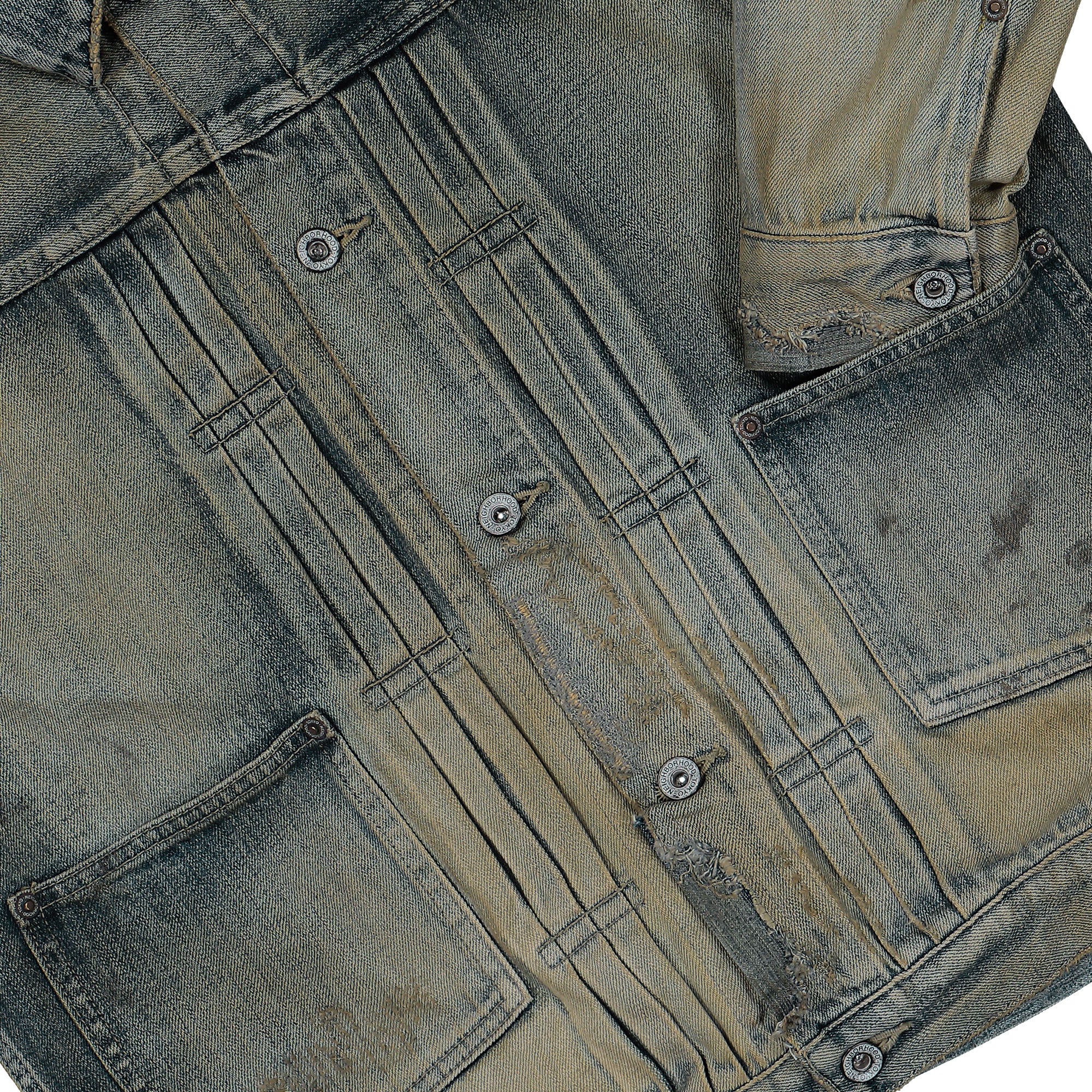 Neighborhood Savage Denim Type-1 Jacket Mod Indigo Jackets 251XBNH-JKM01 Detail View 4 | Overkill