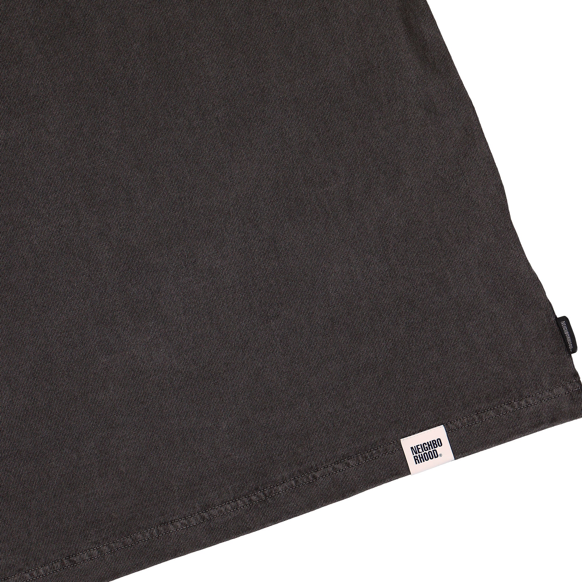 Neighborhood Pigment Dyed Crewneck SS Black T-Shirts 252FPNH-CSM07 / Black Detail View 1 | Overkill