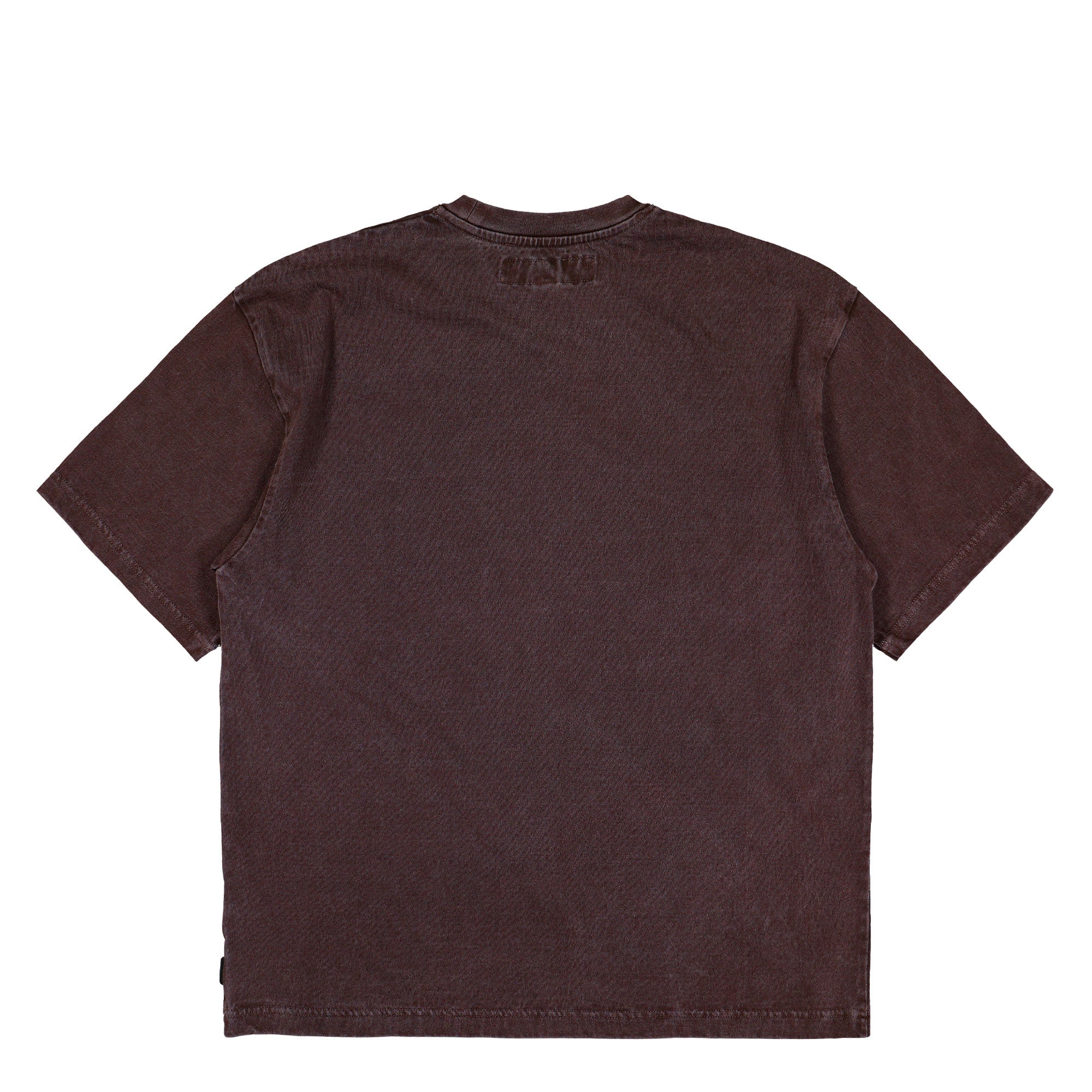 Neighborhood Pigment Dyed Crewneck SS Brown T-Shirts 252FPNH-CSM07 / Brown Close-up | Overkill