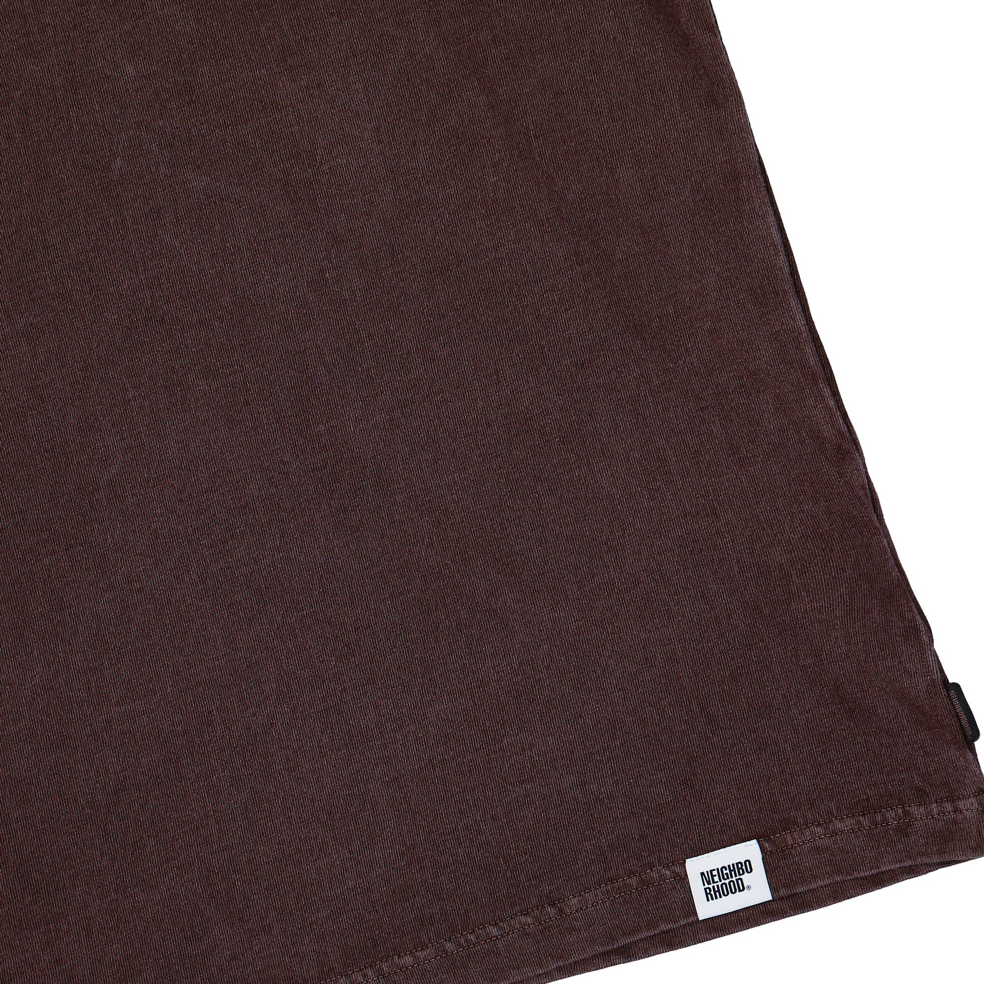 Neighborhood Pigment Dyed Crewneck SS Brown T-Shirts 252FPNH-CSM07 / Brown Detail View 1 | Overkill