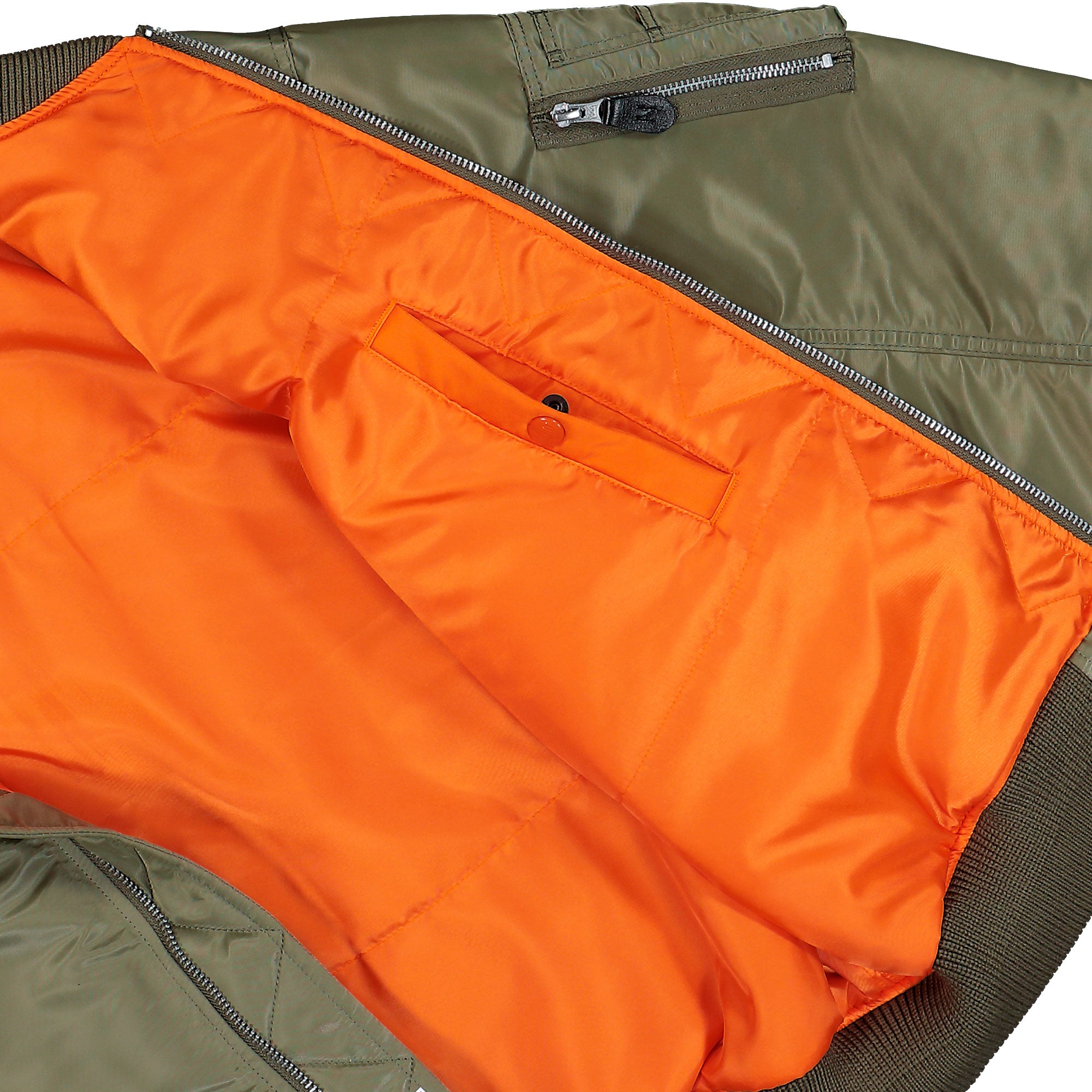 Neighborhood MA-1 Flight Jacket Mod Olive Drab Jackets 252SPNH-JKM02 Detail View 5 | GATE