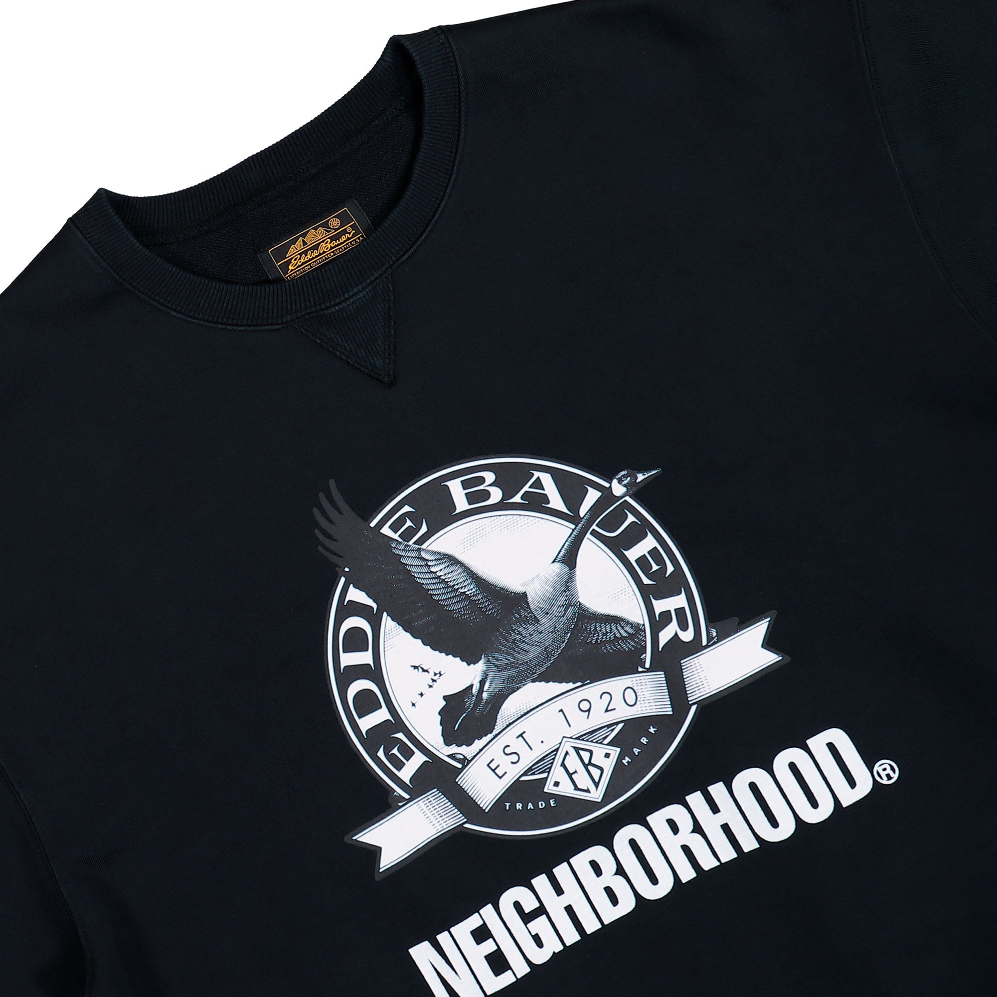 Eddie Bauer x Neighborhood Washed Sweat Shirt LS Black Sweatshirts 252ZMEBN-CSM01 Detailfoto | Overkill