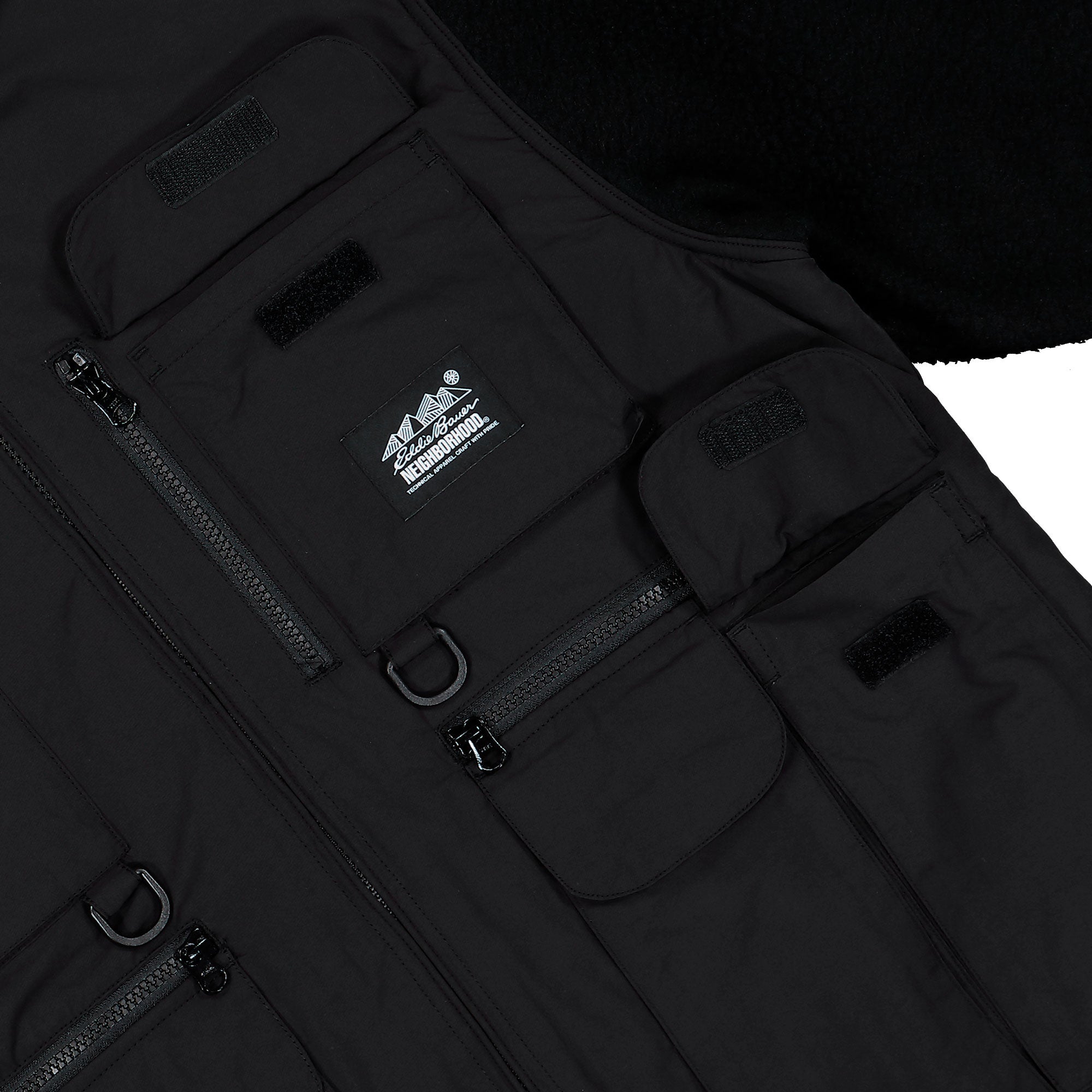 Eddie Bauer x Neighborhood Fleece Fishing Jacket Black Jackets 252ZMEBN-JKM02 Detail View 2 | Overkill