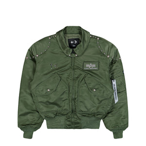 Thug Club x Alpha Industries CWU-45P Rivet Edition Sage Green Bomber & Varsity Jackets 258150-01 | Overkill