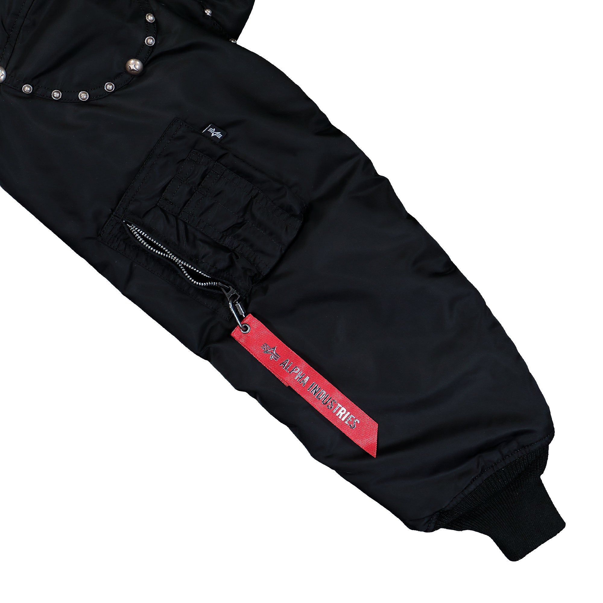 Thug Club x Alpha Industries CWU-45P Rivet Edition Black Bomber & Varsity Jackets 258150-03 Detail View 4 | Overkill