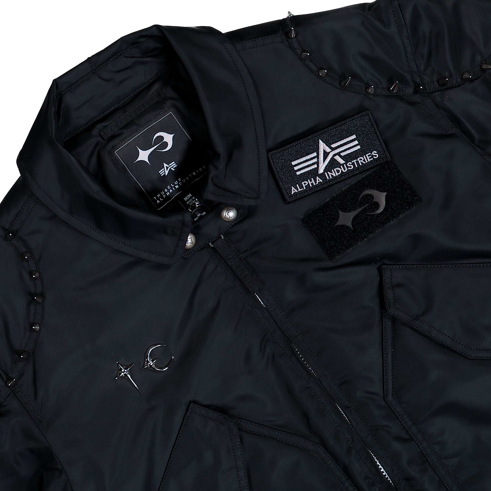 Thug Club x Alpha Industries CWU-45P Studio Edition Black Bomber & Varsity Jackets 258152-03 Detailfoto | Overkill