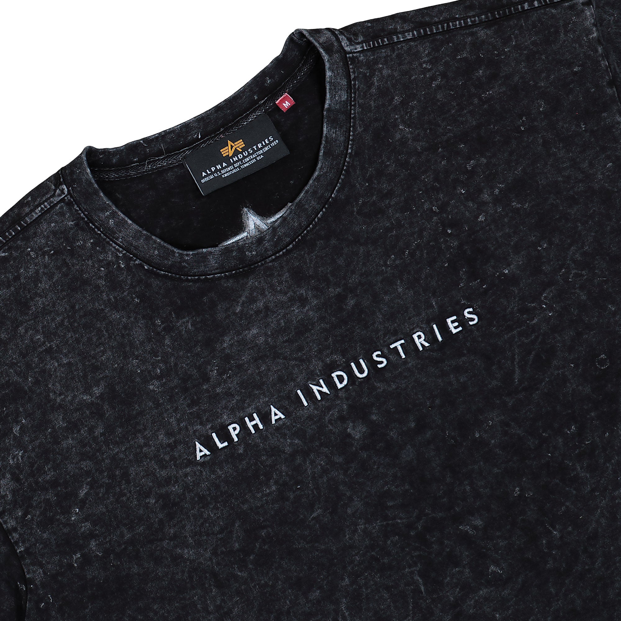 Alpha Industries Acid Logo T-Shirt Black T-Shirt 258519-03 Detailfoto | Overkill