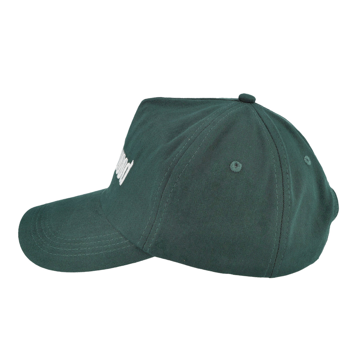 Metalwood Studio Metal Logo 5-Panel Hat Spruce Basecap 25SS-01-10-SPR Close-up | Overkill