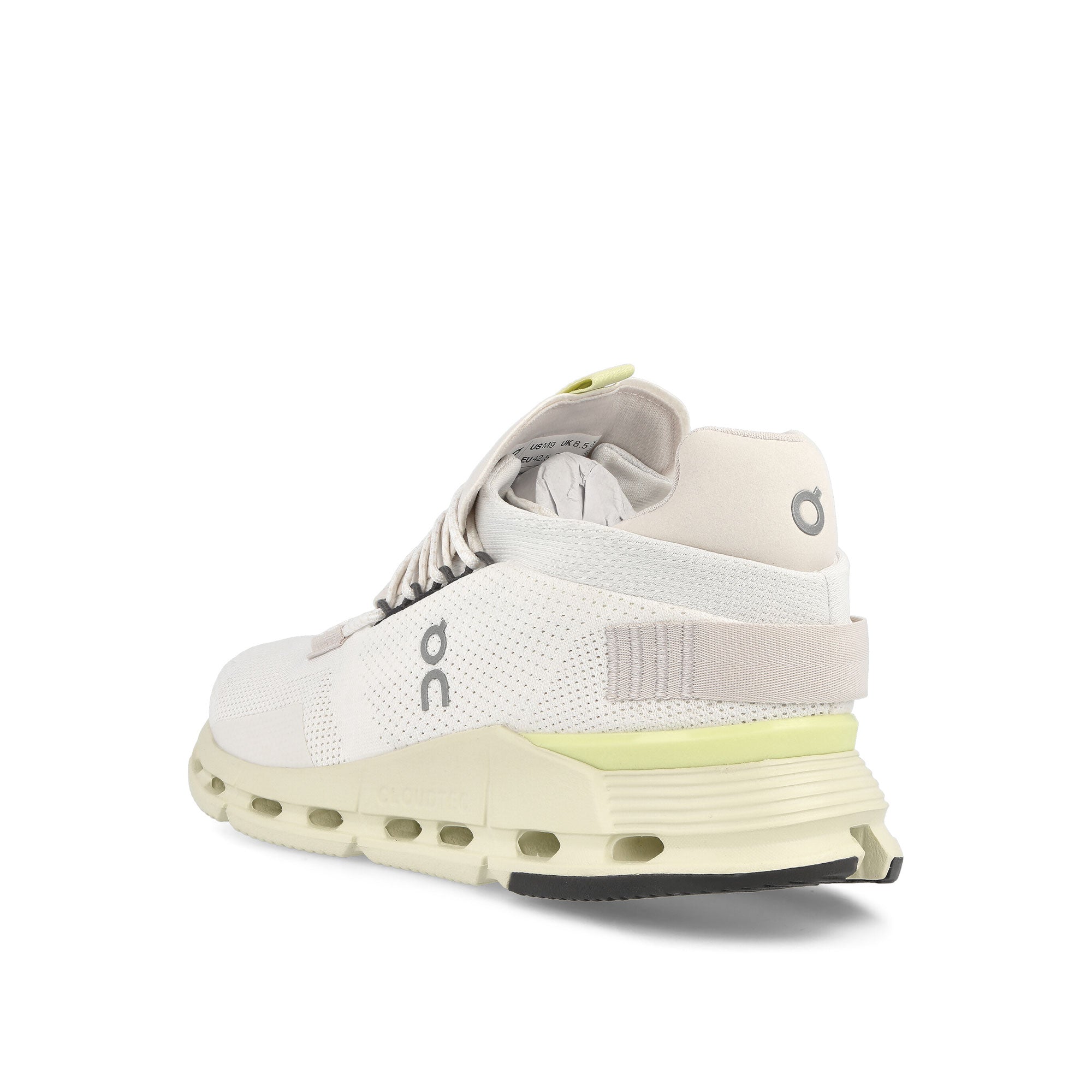 On Cloudnova Undyed-White-Seedling Low Top Sneakers Material | Overkill