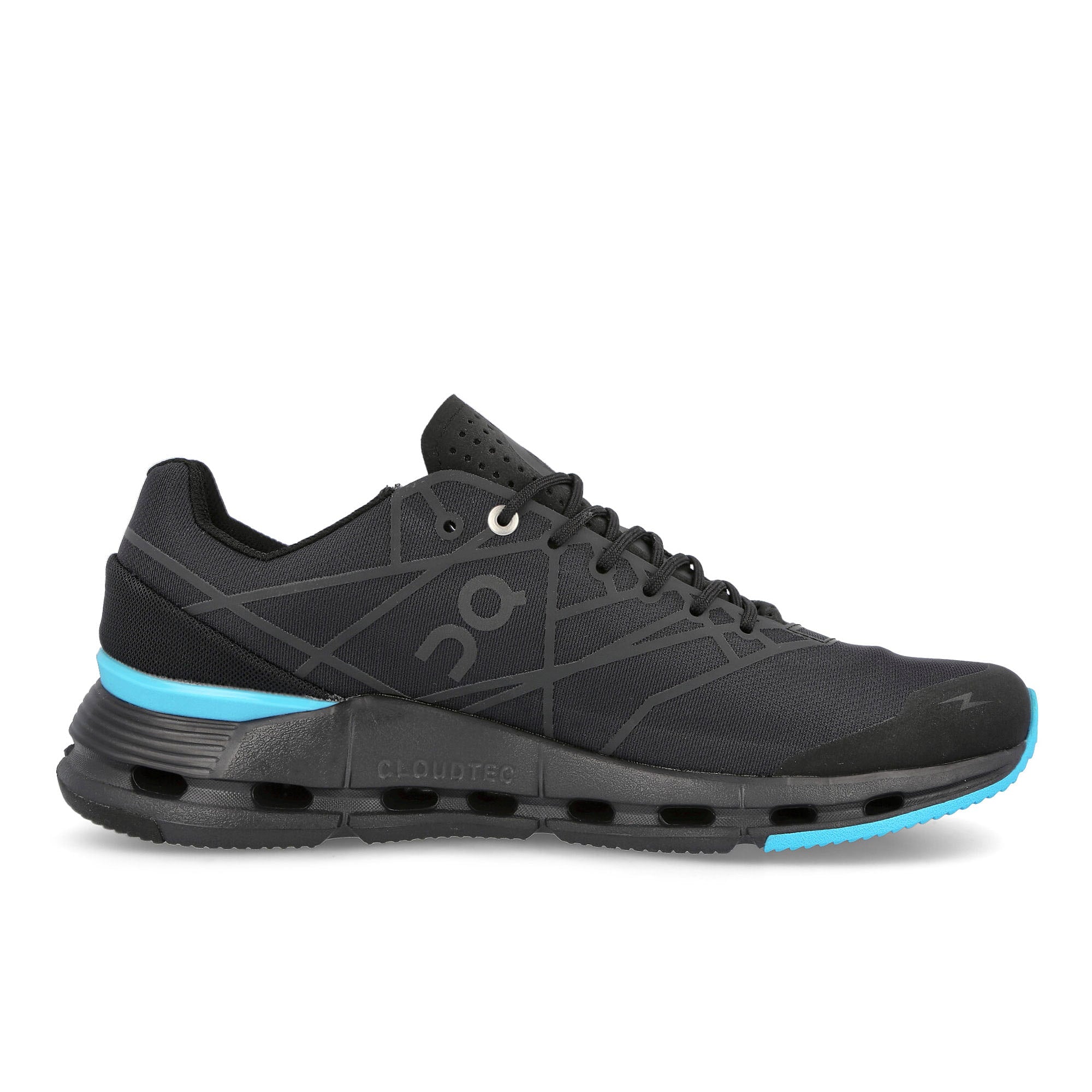 On cloudnova z5 Black / Cyan Low Top Sneakers Silhouette | Overkill