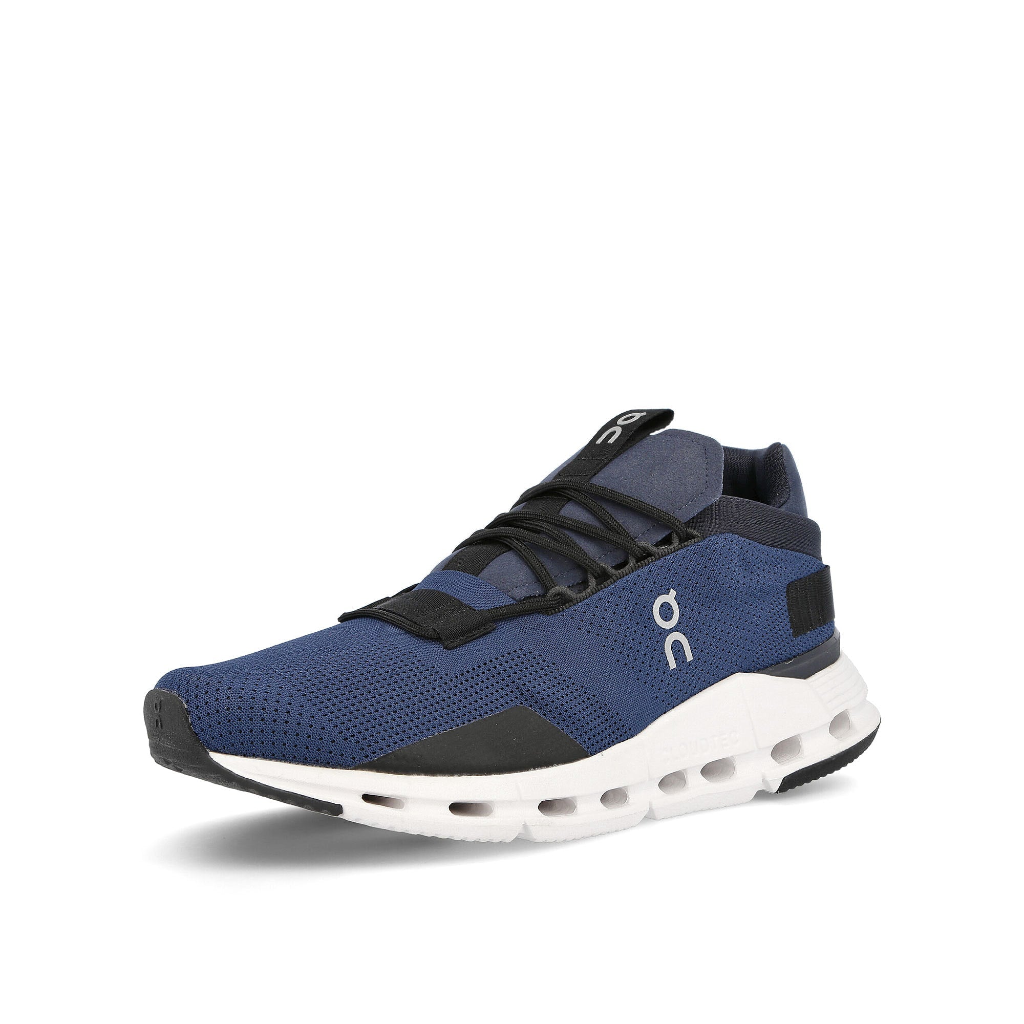 On cloudnova Navy-White Low Top Sneakers Close Up | Overkill