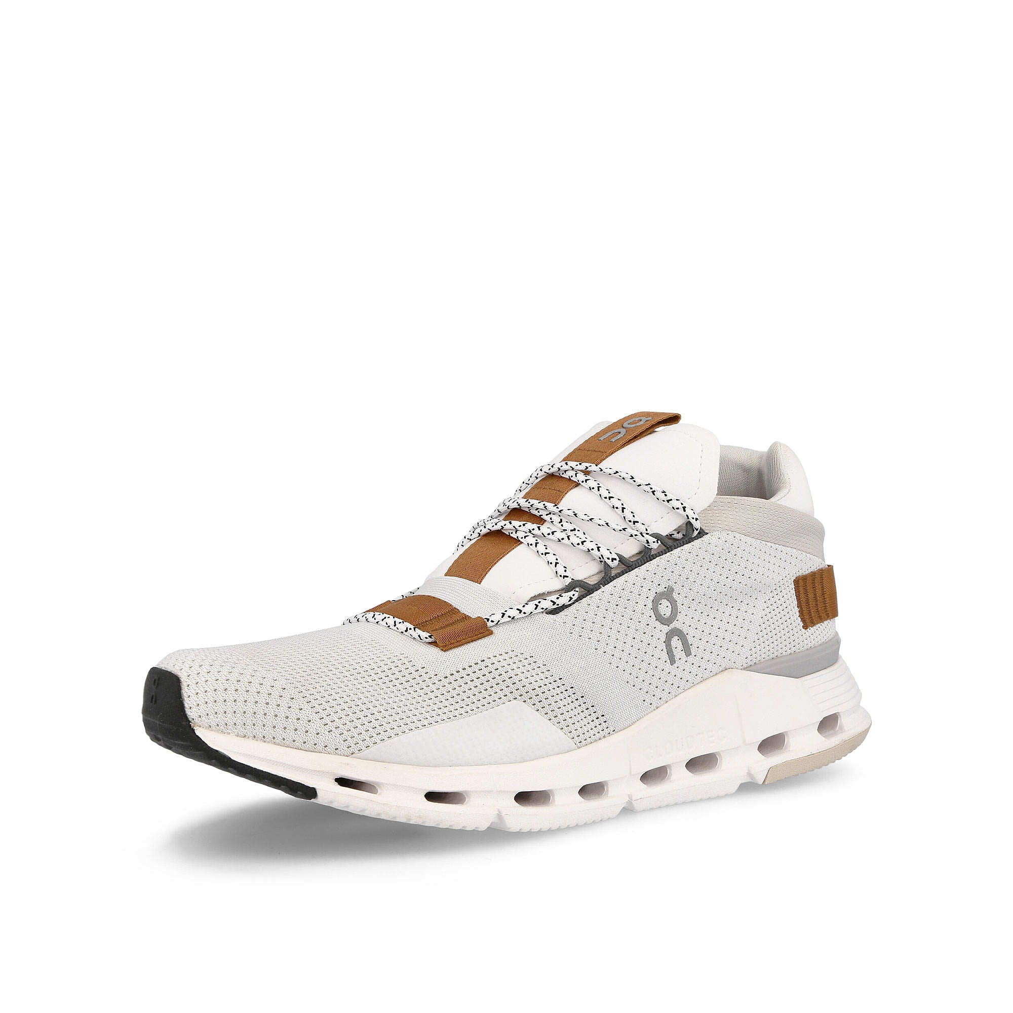 On cloudnova White-Pearl Low Top Sneakers Close Up | Overkill