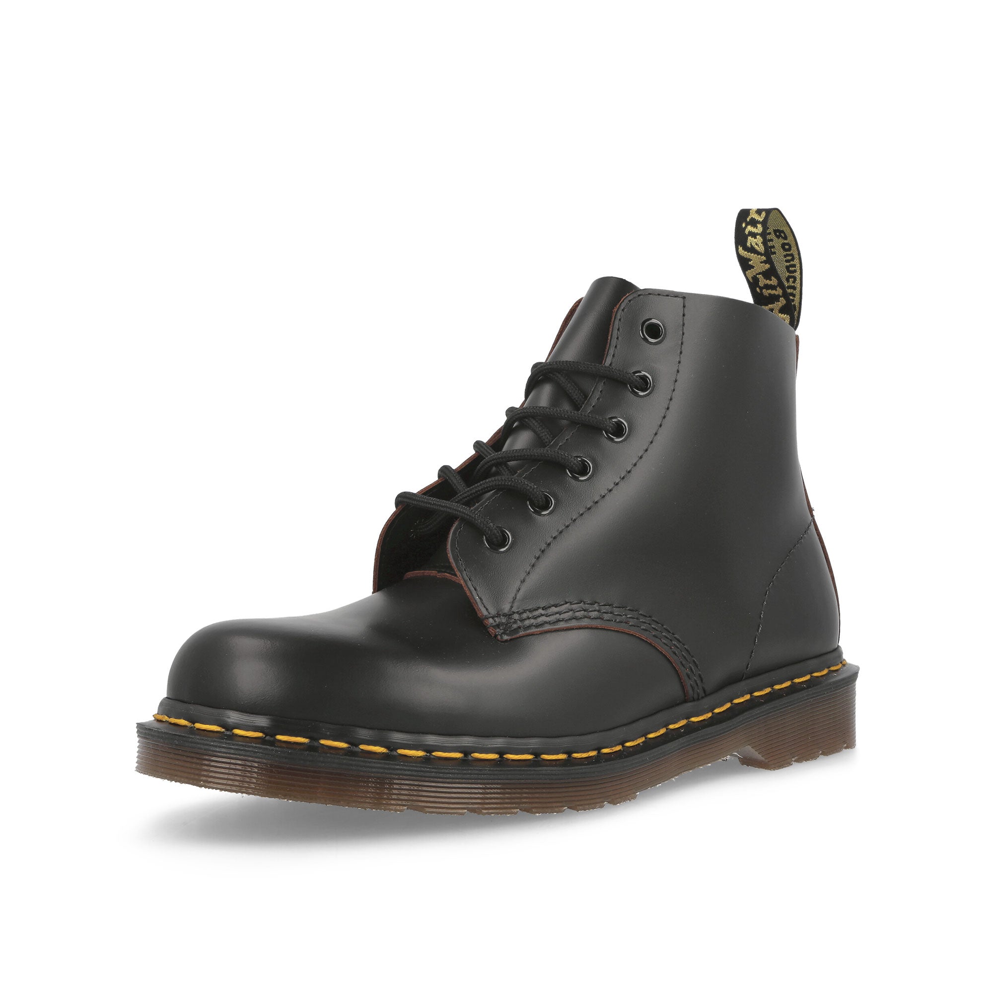 Dr. Martens 101 Quilon Black Boots Close Up | Overkill