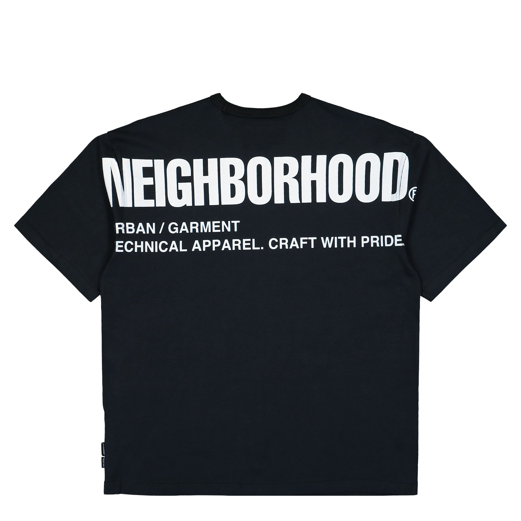 Neighborhood Sheltech Crewneck SS-2 Black T-Shirts 261BWNH-CSM02 Close-up | Overkill