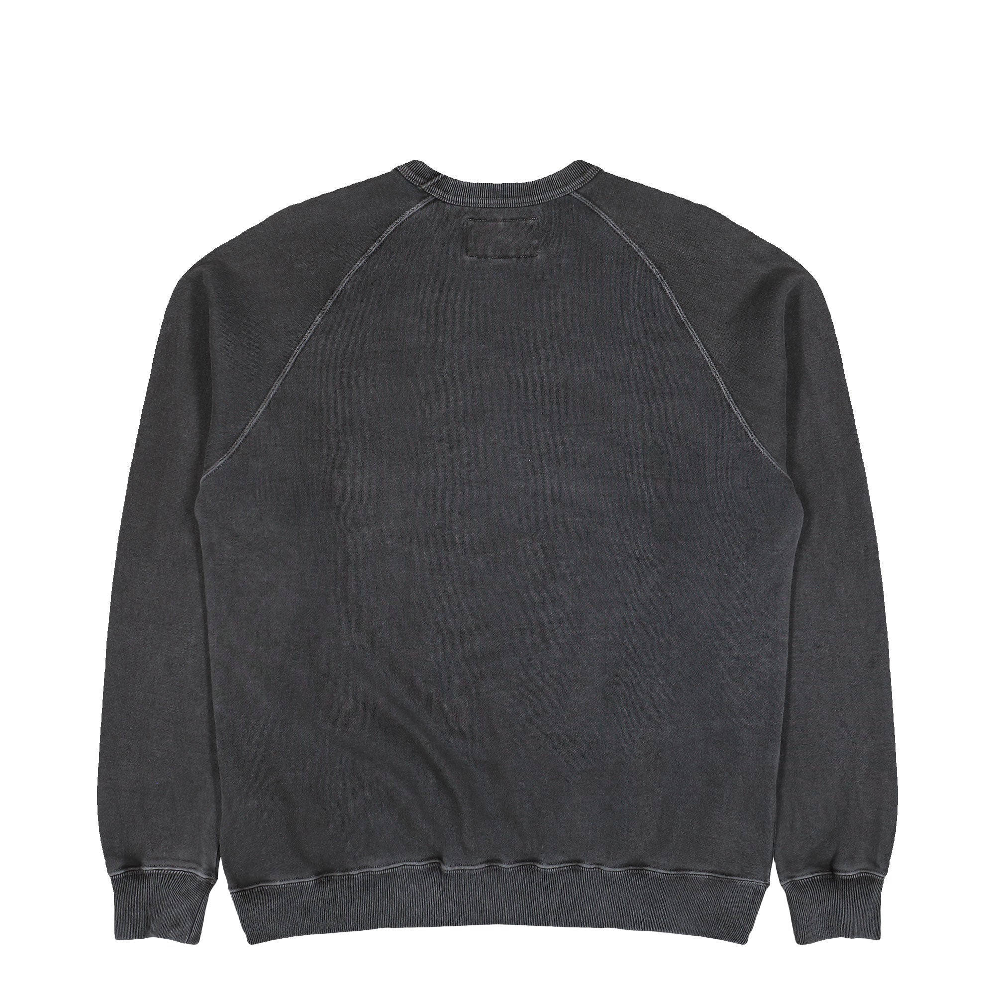 Neighborhood Pigment Dyed Sweat Shirt LS Black Sweatshirt 261FPNH-CSM01 / Black Close-up | Overkill