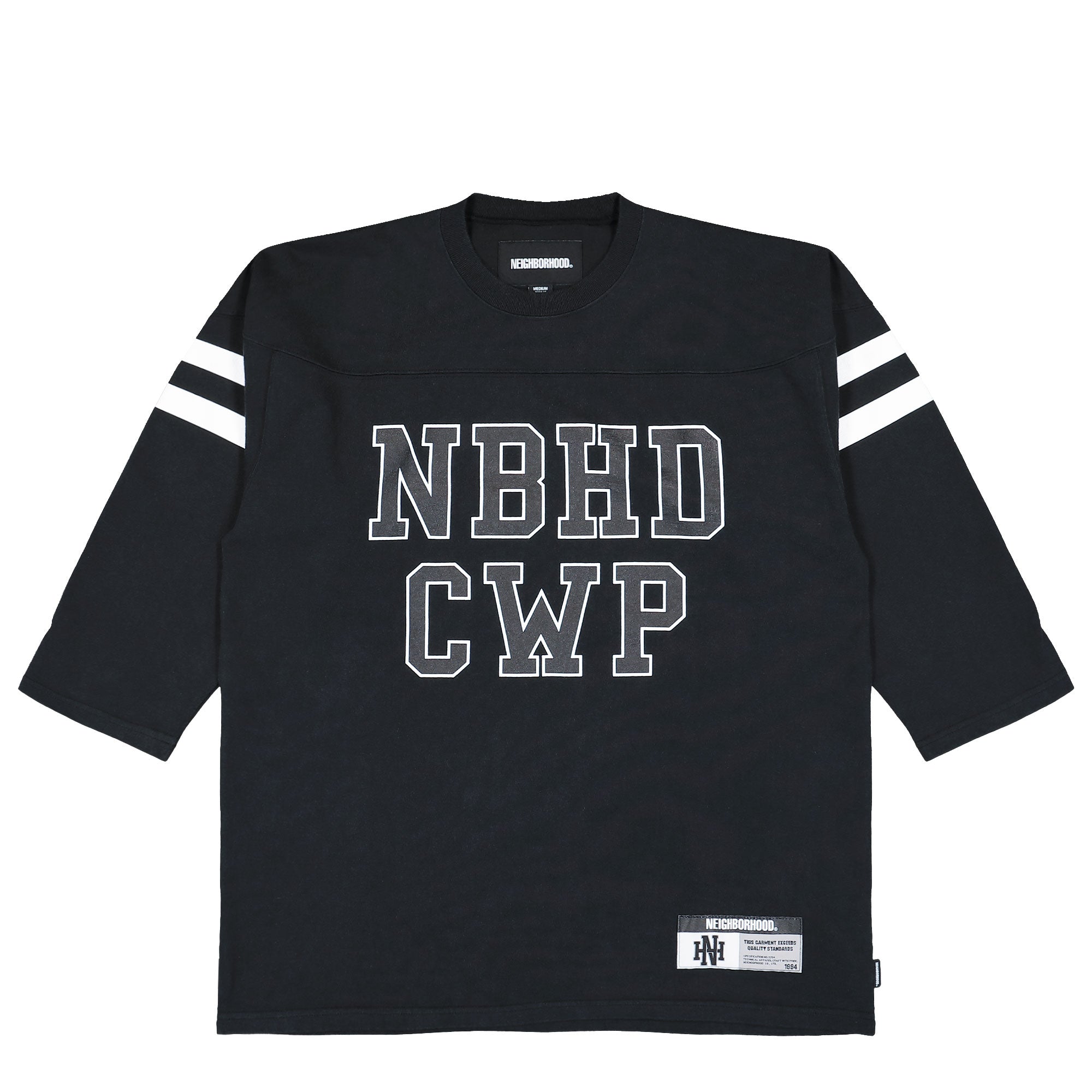 Neighborhood Football Shirt LS Black T-Shirts 261FPNH-CSM11 / Black | Overkill