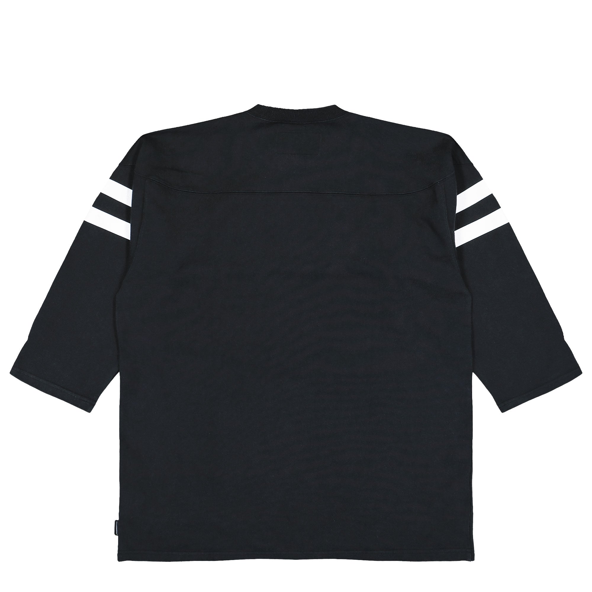 Neighborhood Football Shirt LS Black T-Shirts 261FPNH-CSM11 / Black Close-up | Overkill