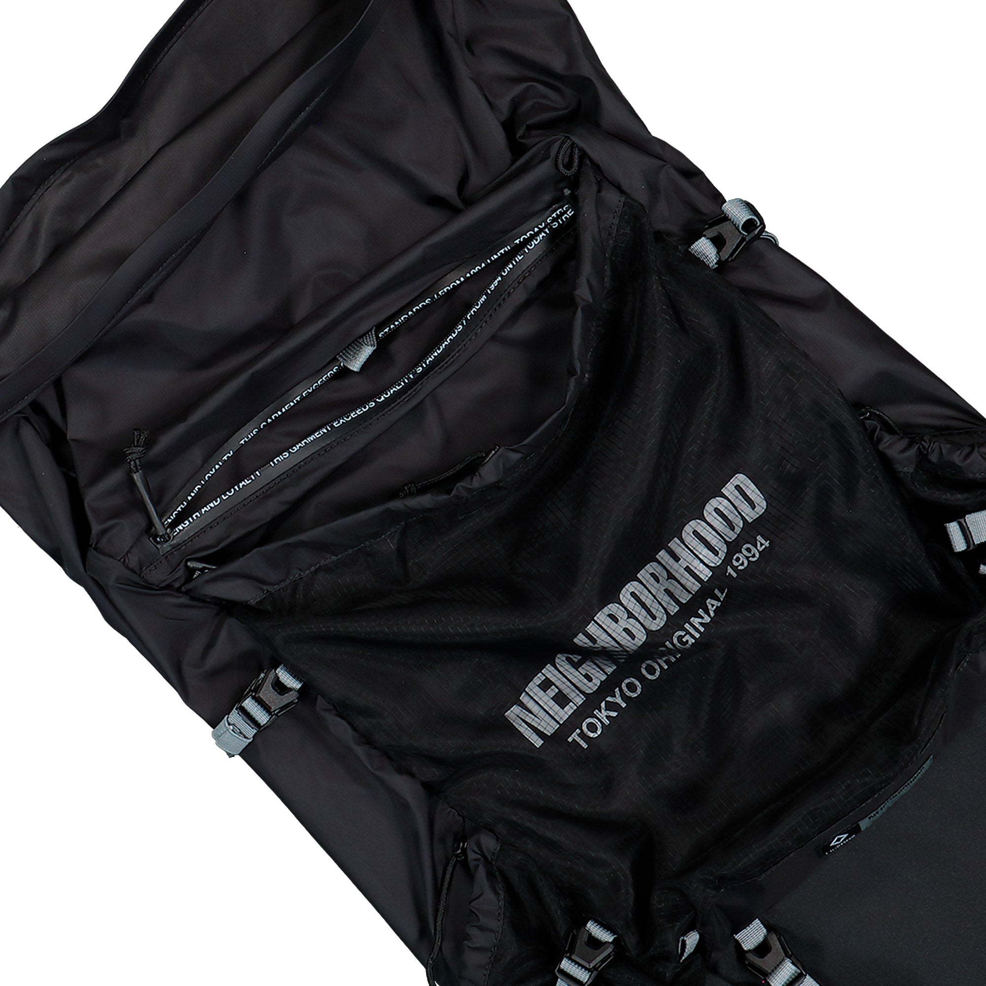 Helinox x Neighborhood Lite Roll Top Back Pack Black Backpacks 261HXHXN-CG01 Detail View 2 | Overkill