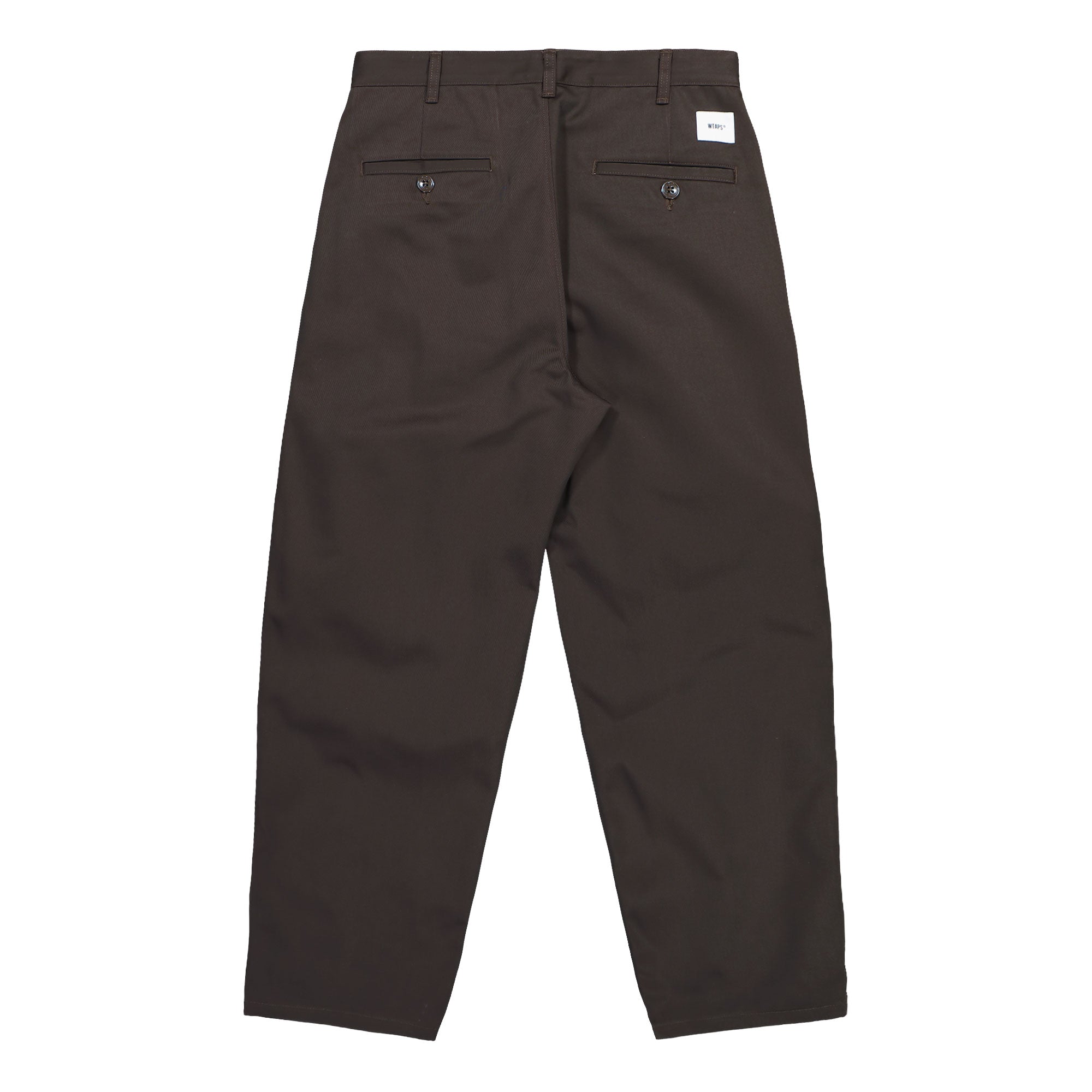 WTAPS TRDT1802 / Trousers / Ctpl. Twill Brown Casual Pants 261TQDT-PTM04 Close-up | Overkill
