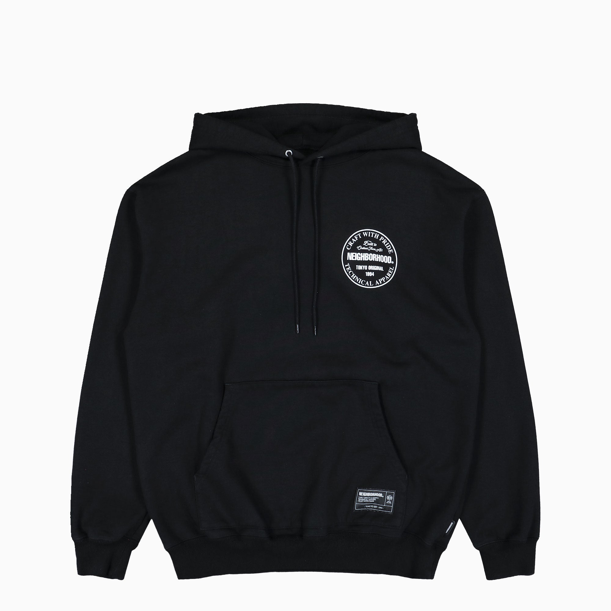 Neighborhood Staple Sweat Hoodie LS Black Hoodies 261UWNH-CSM08 / Black | Overkill