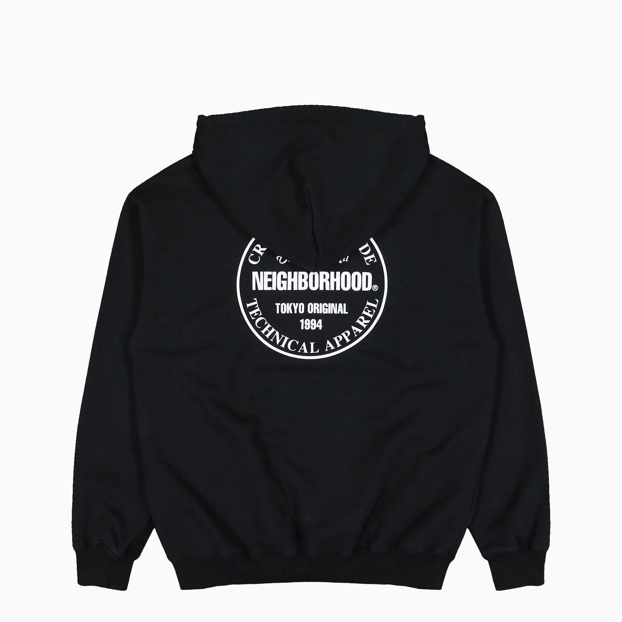 Neighborhood Staple Sweat Hoodie LS Black Hoodies 261UWNH-CSM08 / Black Close-up | Overkill