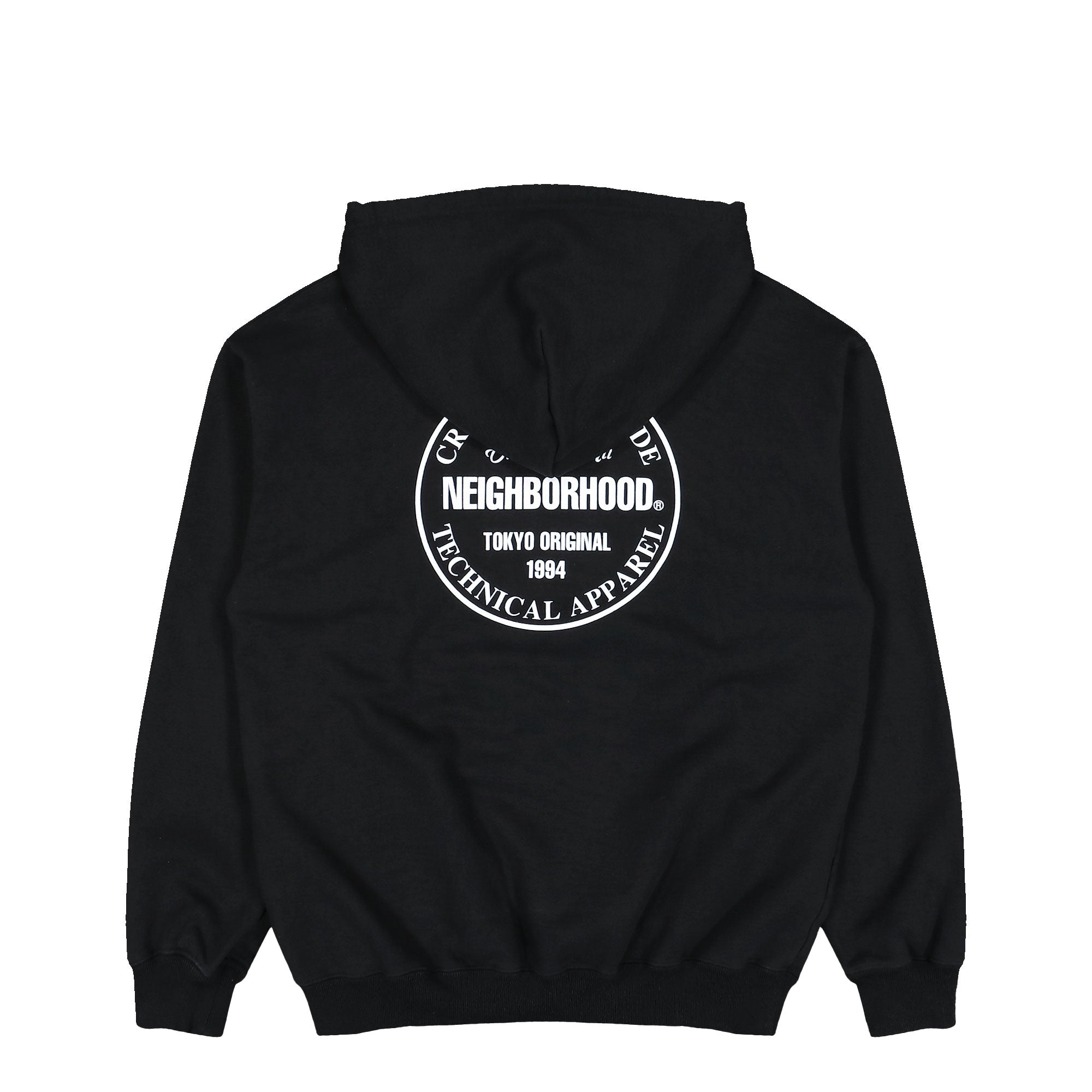 Neighborhood Staple Sweat Hoodie LS Black Hoodies 261UWNH-CSM08 / Black Close-up | Overkill