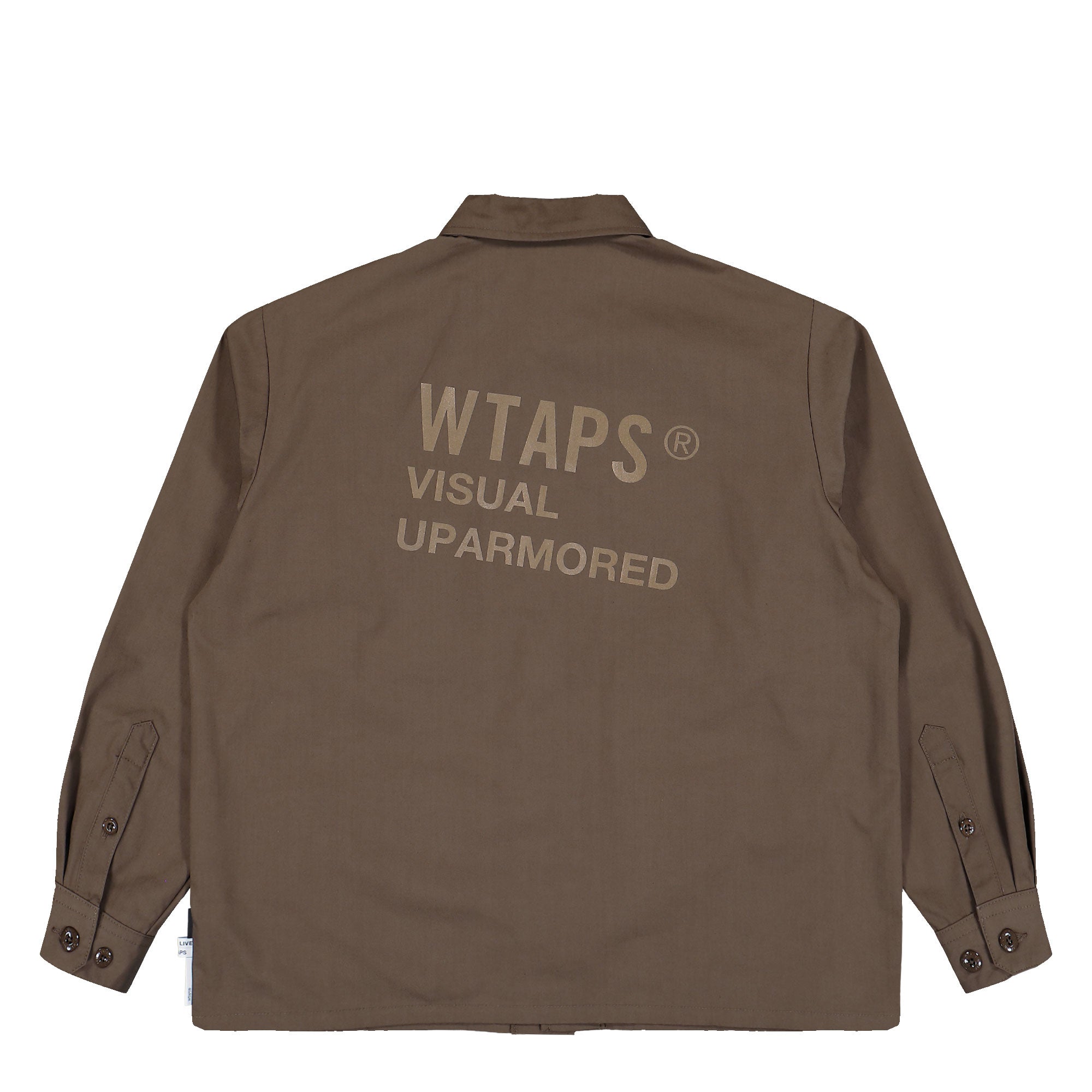 WTAPS JMOD / LS / Nyco. Weather. CORDURA® Brown Shirts 261WVDT-SHM02 / Brown Close-up | Overkill