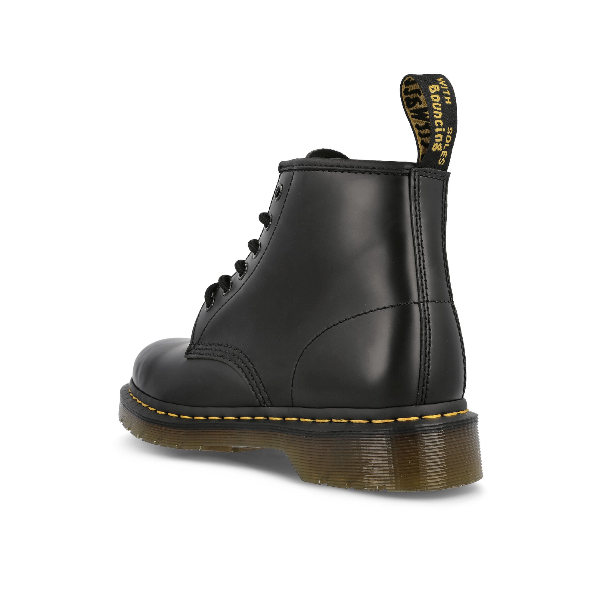 Dr. Martens 101 Y's Black Smooth Black Boots Material | Overkill