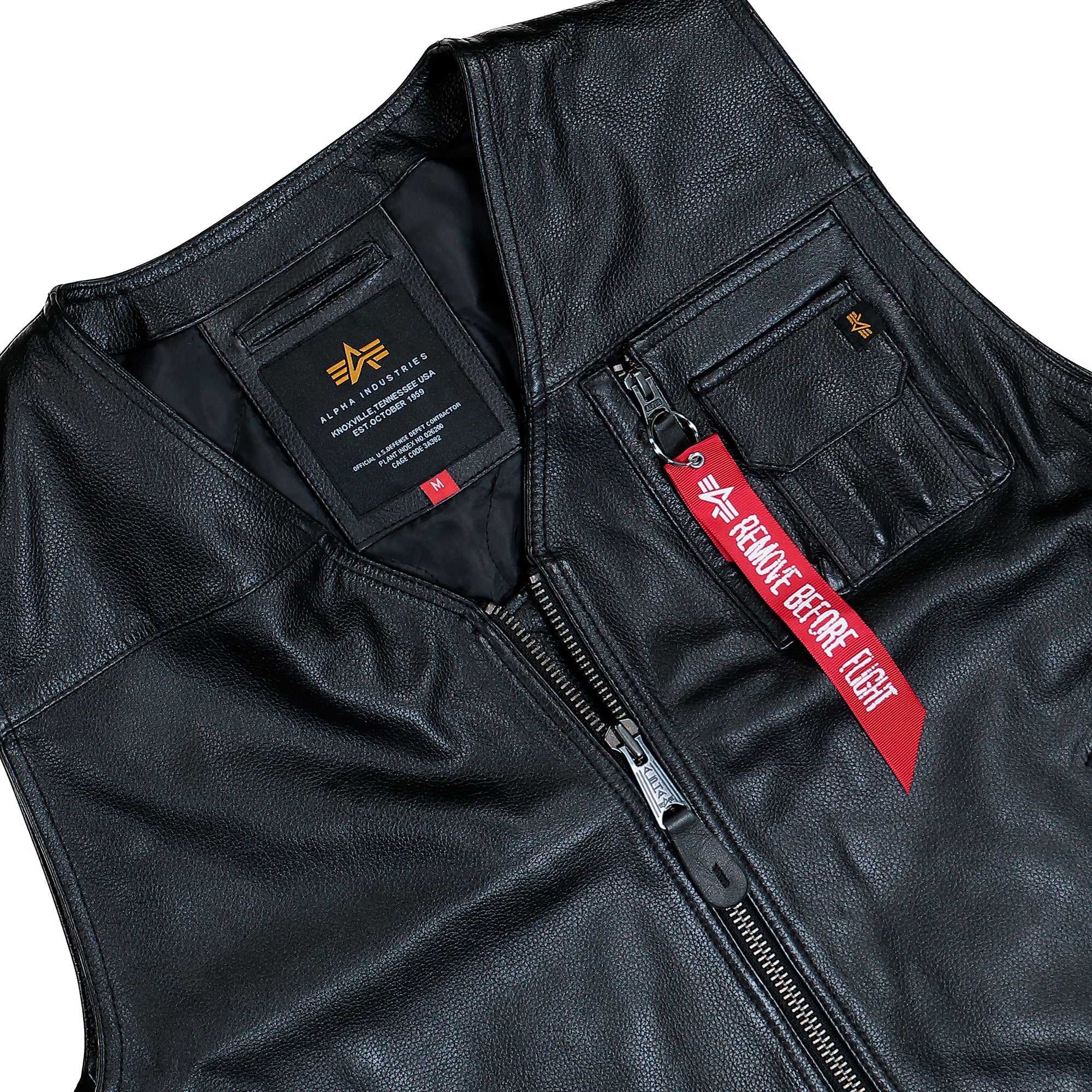 Alpha Industries X-Force Leather Vest Black Vests 266108-03 Detailfoto | Overkill