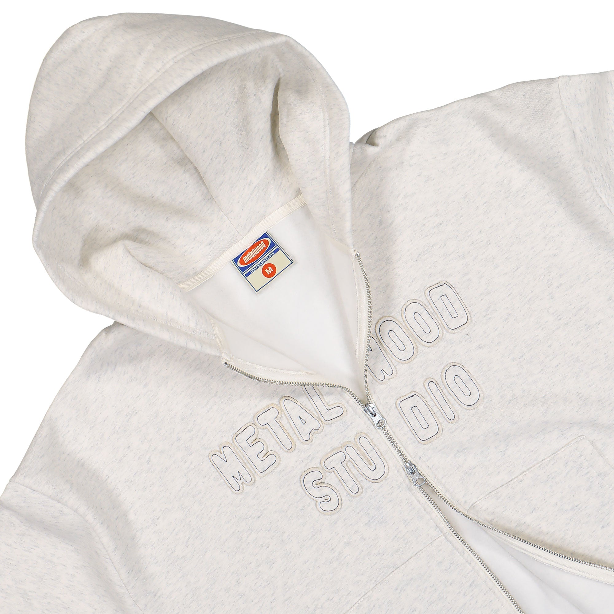 Metalwood Studio Cutie Zip Hooded Sweatshirt Heather Grey Hoodies 26SS-06-02-HGRY Detailfoto | Overkill