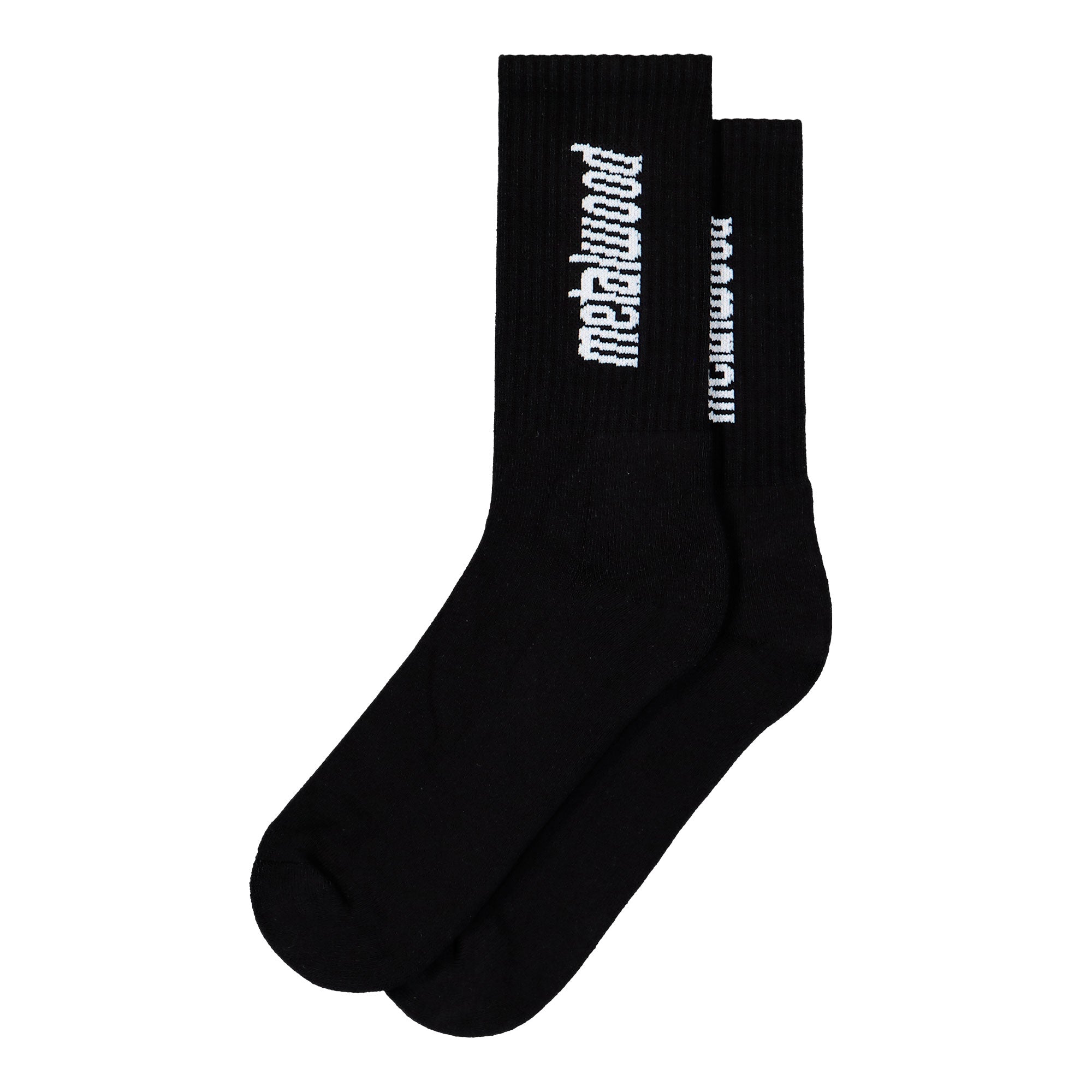 Metalwood Studio Metal Logo Crew Socks Black Socks 26SS-13-01-BLK | Overkill
