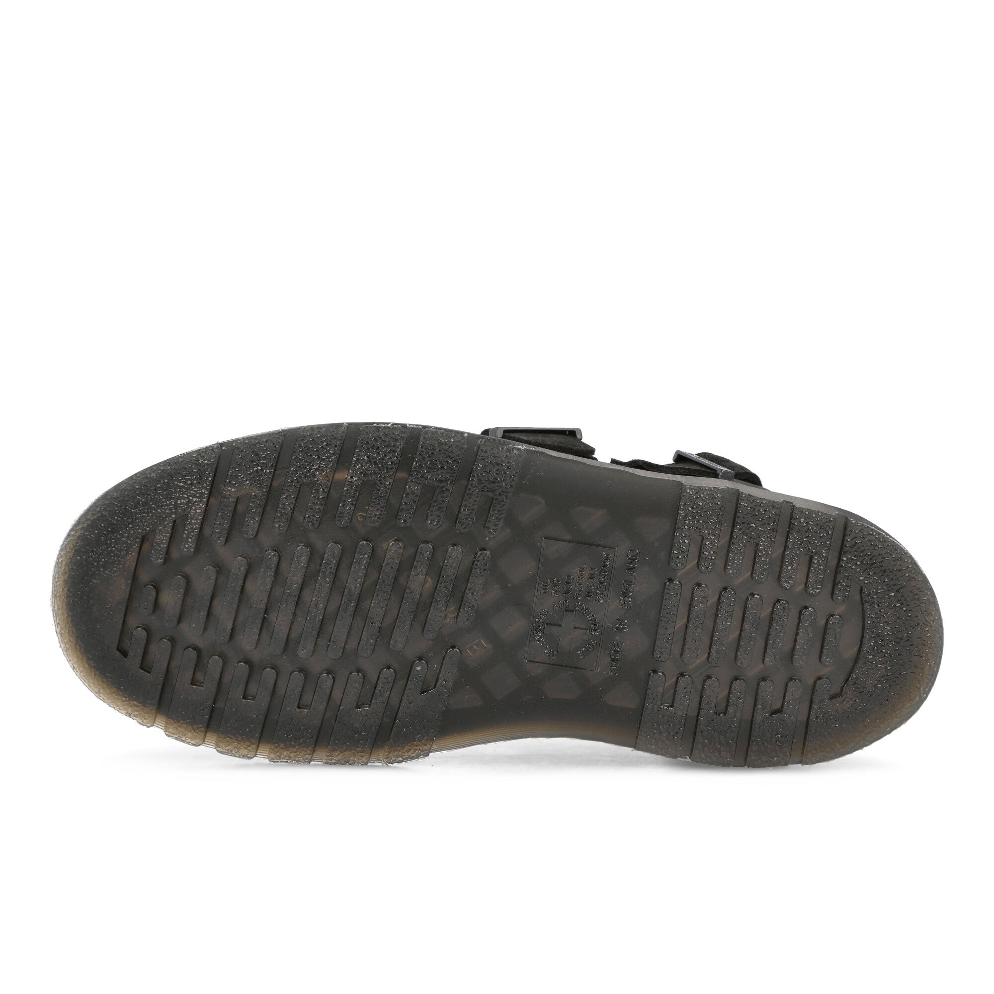 Dr. Martens Jorge Buckle Mules Black Repello Slides, Sandals & Slippers Detail View 1 | Overkill