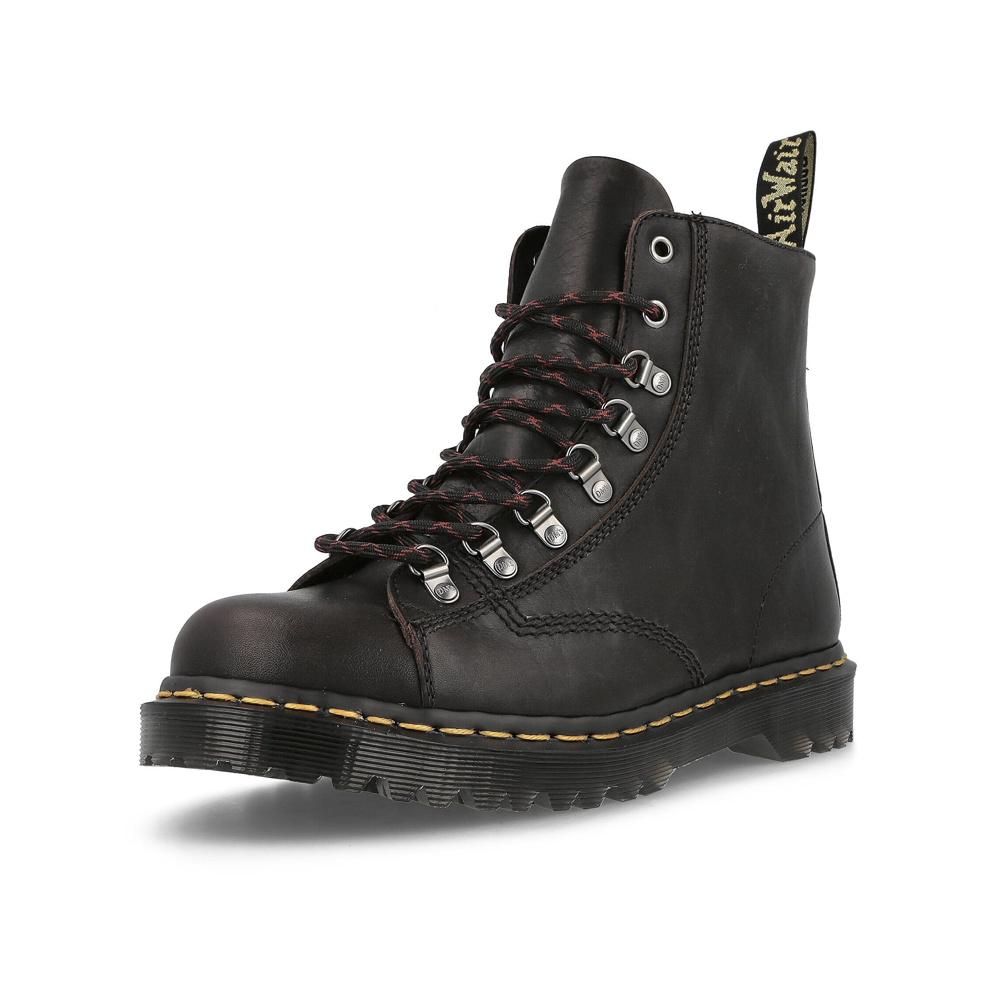 Dr. Martens Barton Black Classic Oiled Boots Close Up | Overkill