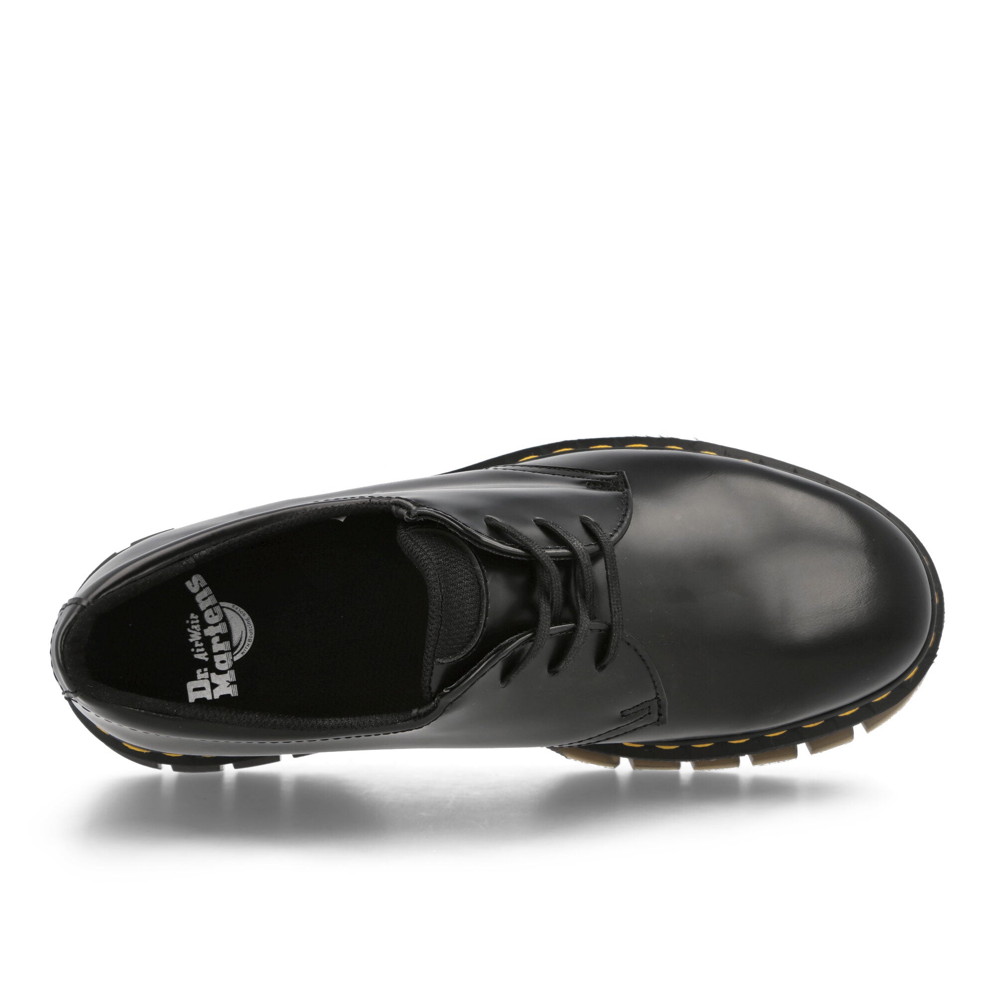 Dr. Martens Rikard 3-Eye Black Polished Loafers & Lace ups Detailfoto | Overkill